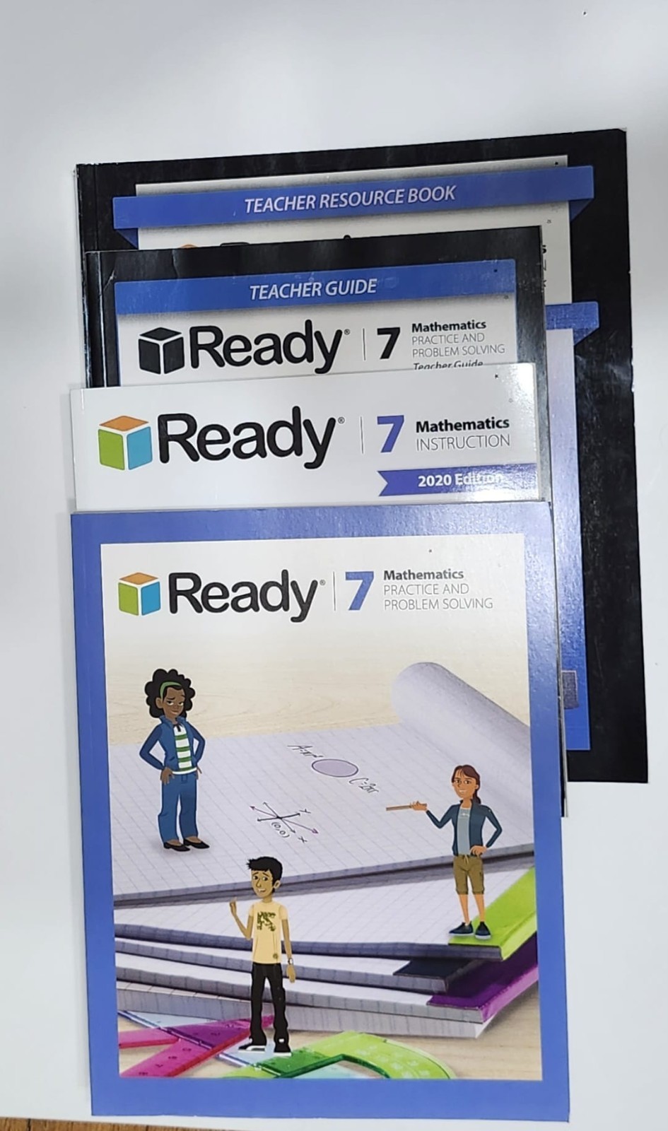 Ready Mathematics Grade 7 Set, Four Books, Teacher and Student Editions, Clean