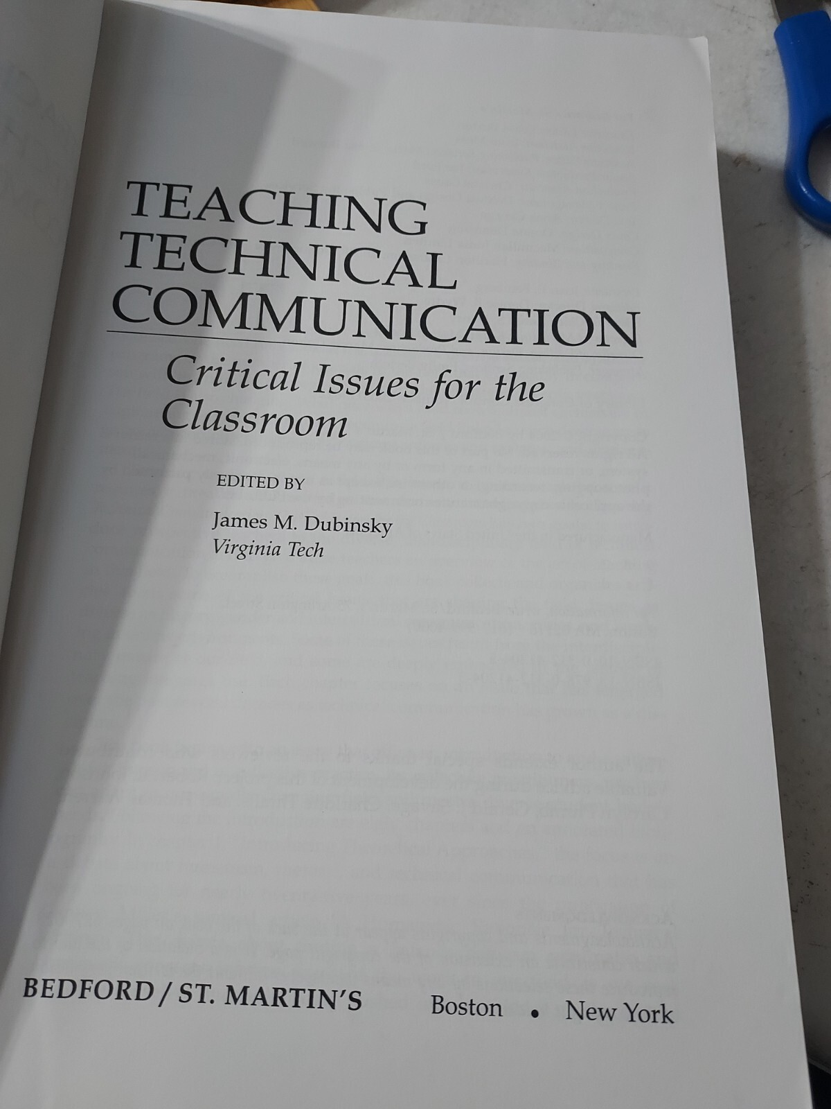 Teaching Technical Communication : Critical Issues for the Classroom (2004) HZ6