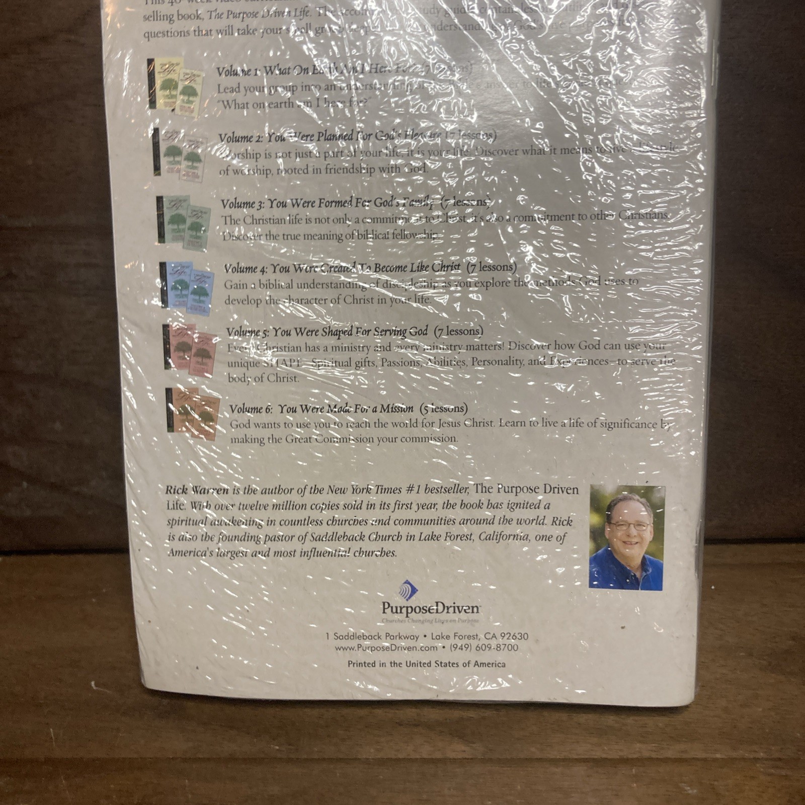 The Purpose Driven Life Small Group Rick Warren Vol. 2 1 VHS, 10 Guides NEW