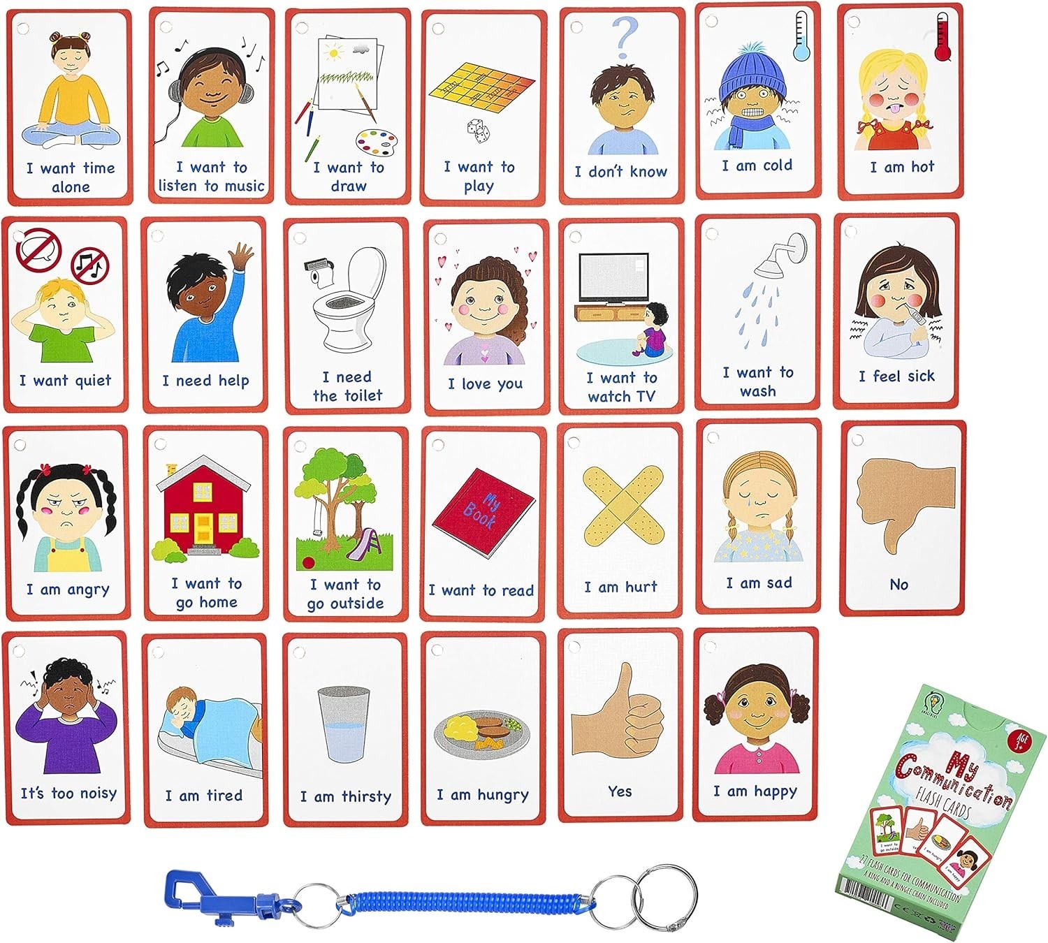 Special Needs PECS 27 Communication Flashcards for Autism Speech Aid
