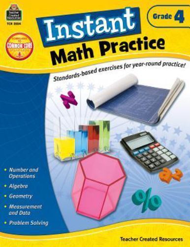 Instant Math Practice, Grade 4 – 1420625543, paperback, Damon James