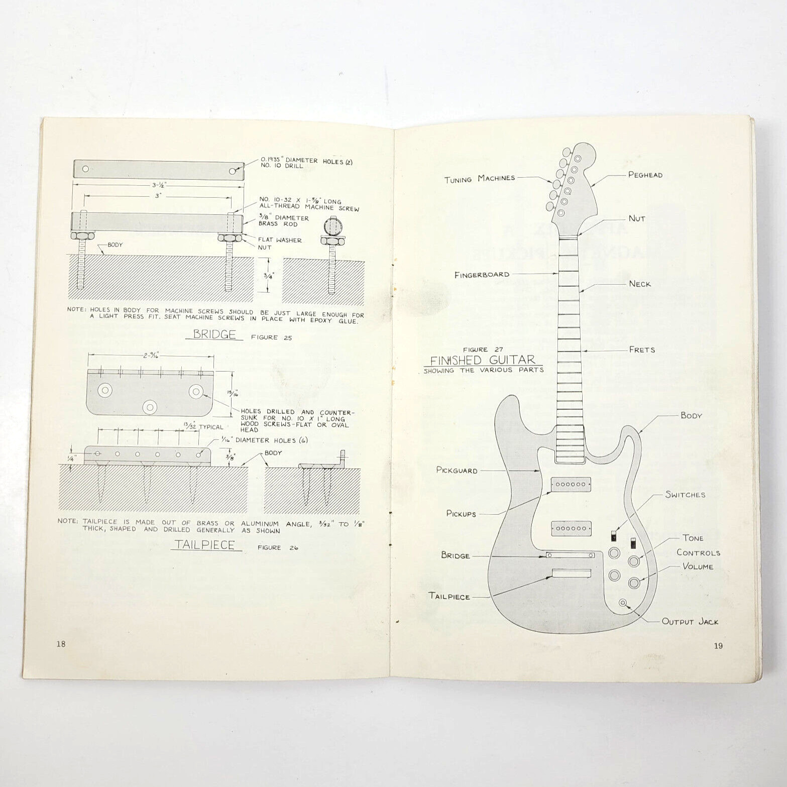 The Electric Guitar Maker’s Guide, Illustrations Line Drawings Step x Step Book