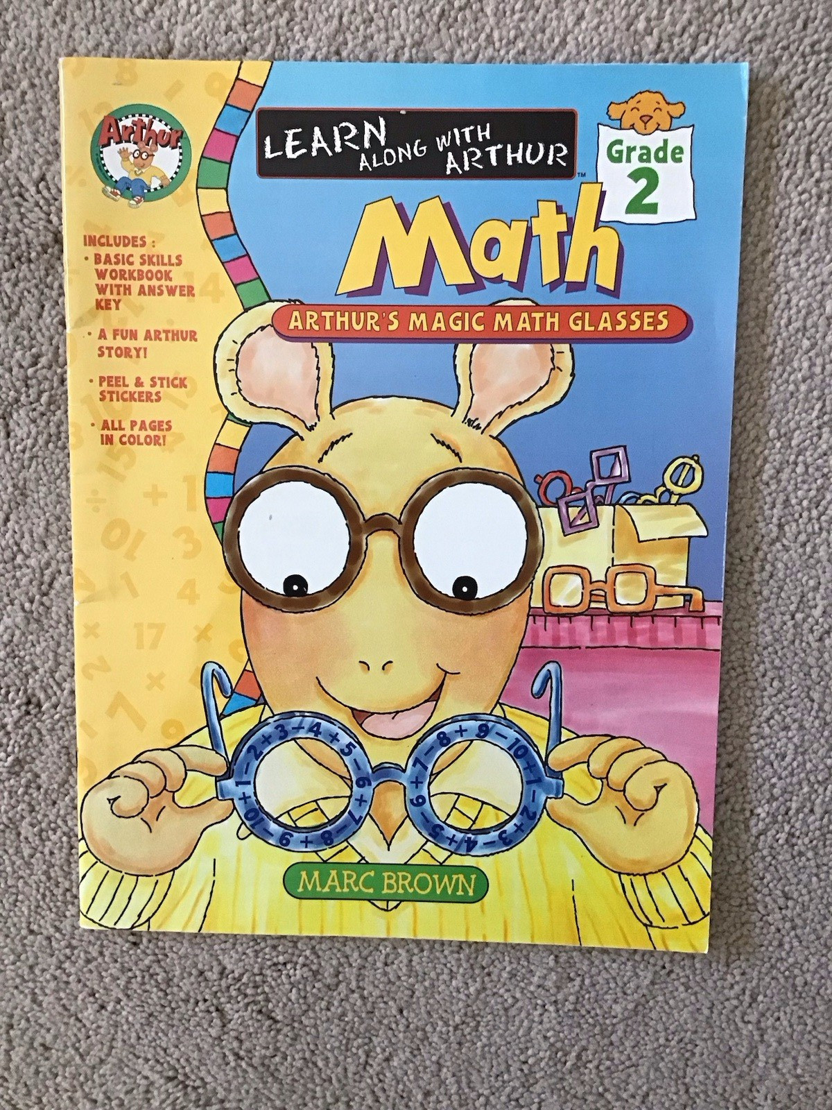 1999 Learn Along With Arthur Math Grade 2 Workbook by Marc Brown