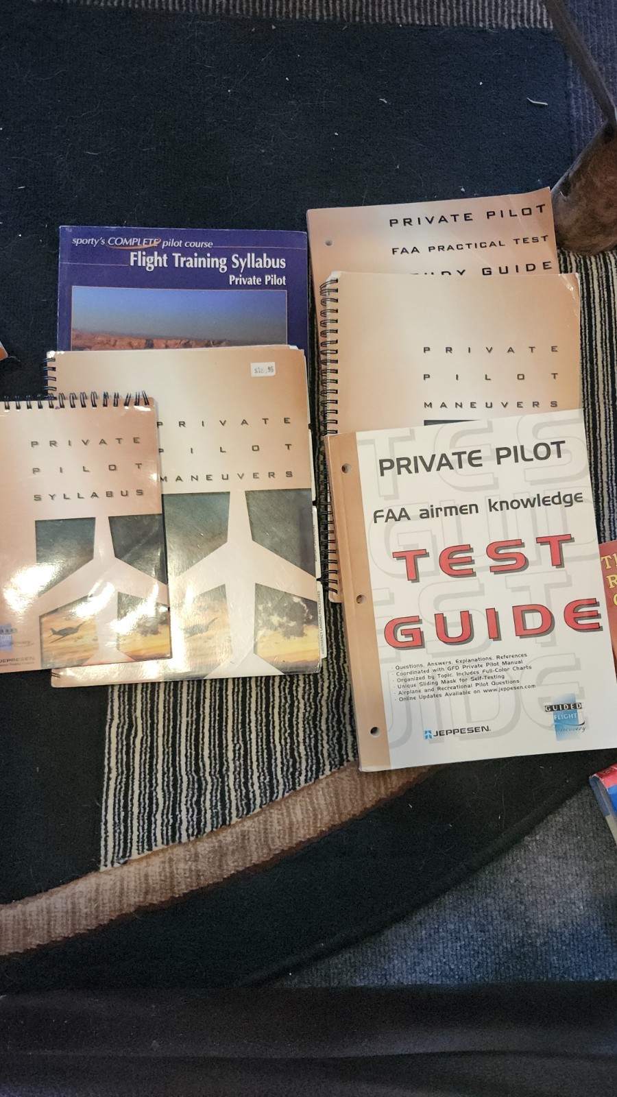 Lot of 6 private pilot training books in good used condition.