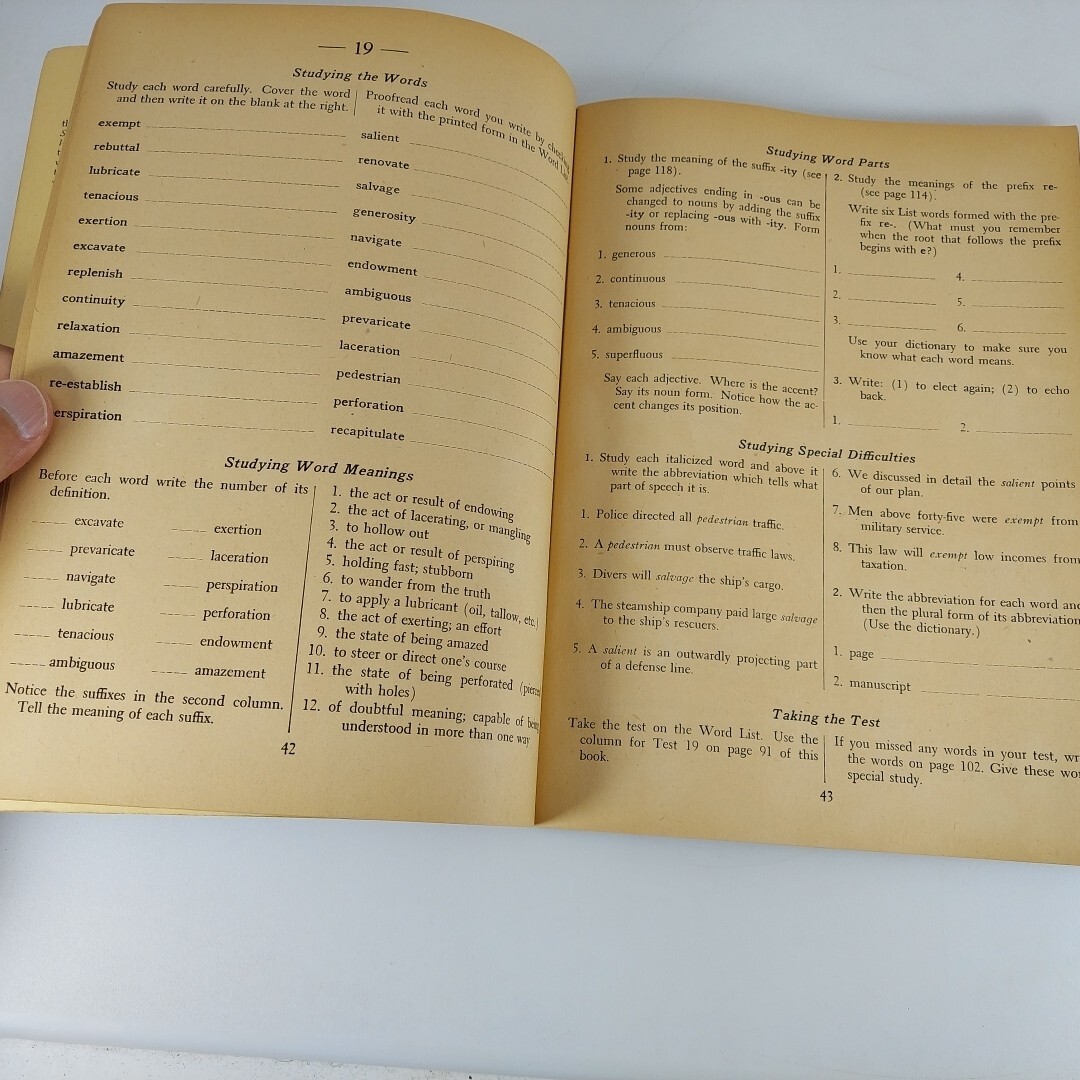 Progressive Word Mastery Word Study For Secondary Schools David Patton 1945 PB