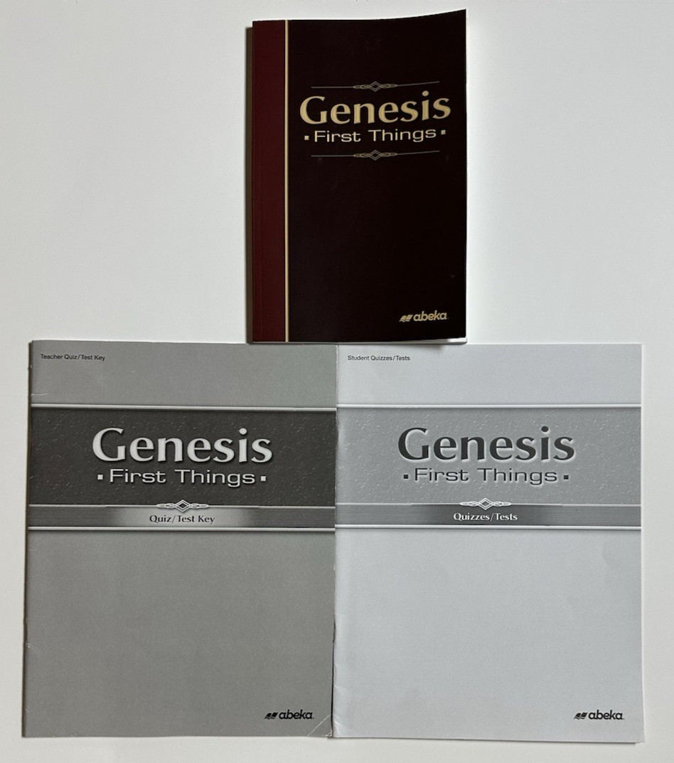 ABeka 11th 12th grade Bible GENESIS FIRST THINGS 11 12 Student Text Tests Key