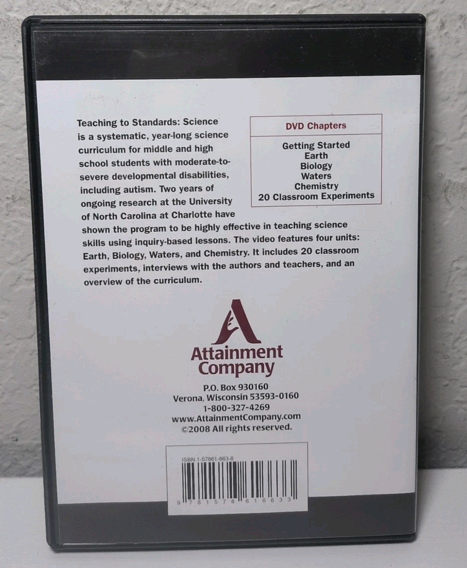 Attainment’s Teaching To Standards Science Getting Started DVD B364