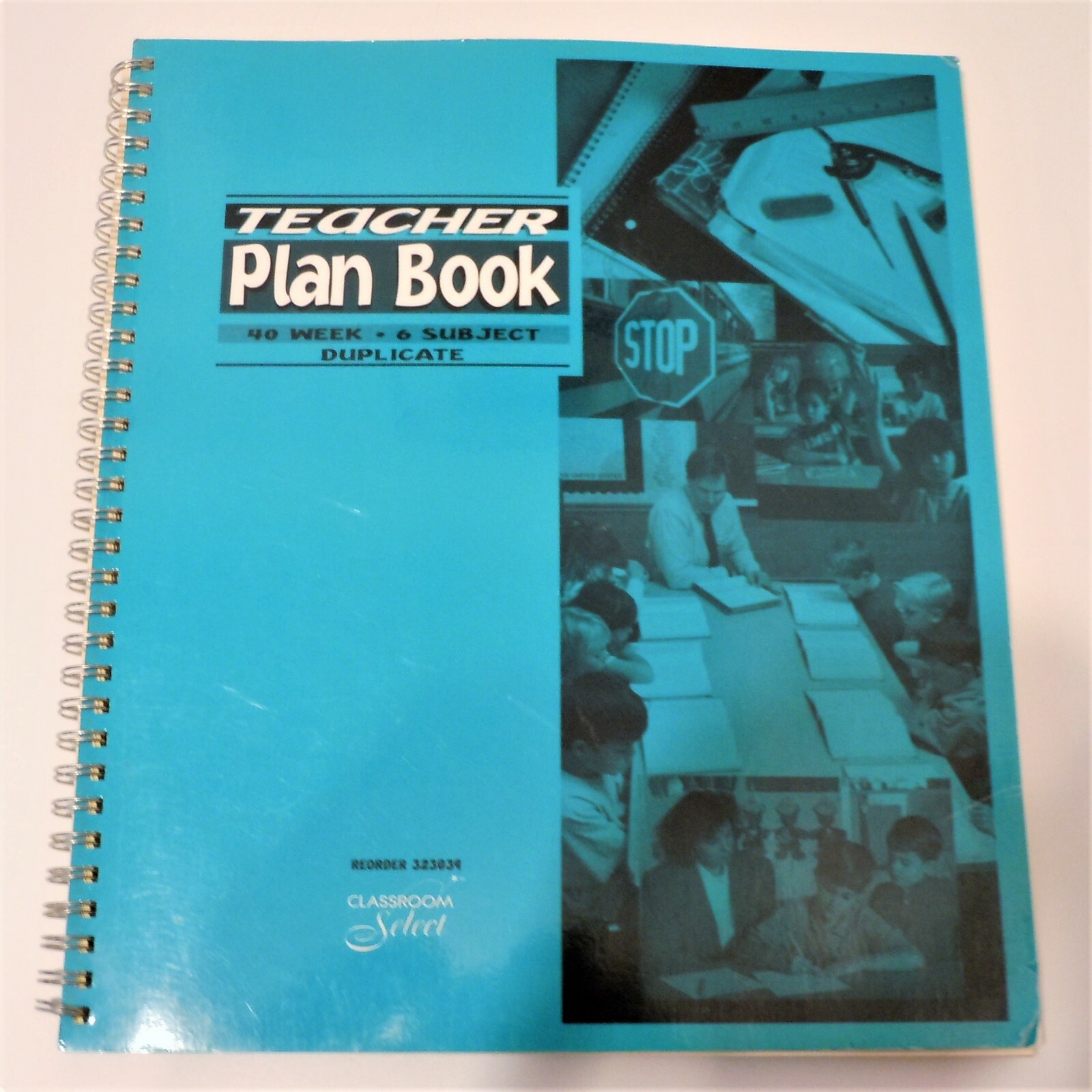 Teacher Plan Book Classroom Select 40-Week 6 Subject Duplicate Spiral Bound Blue