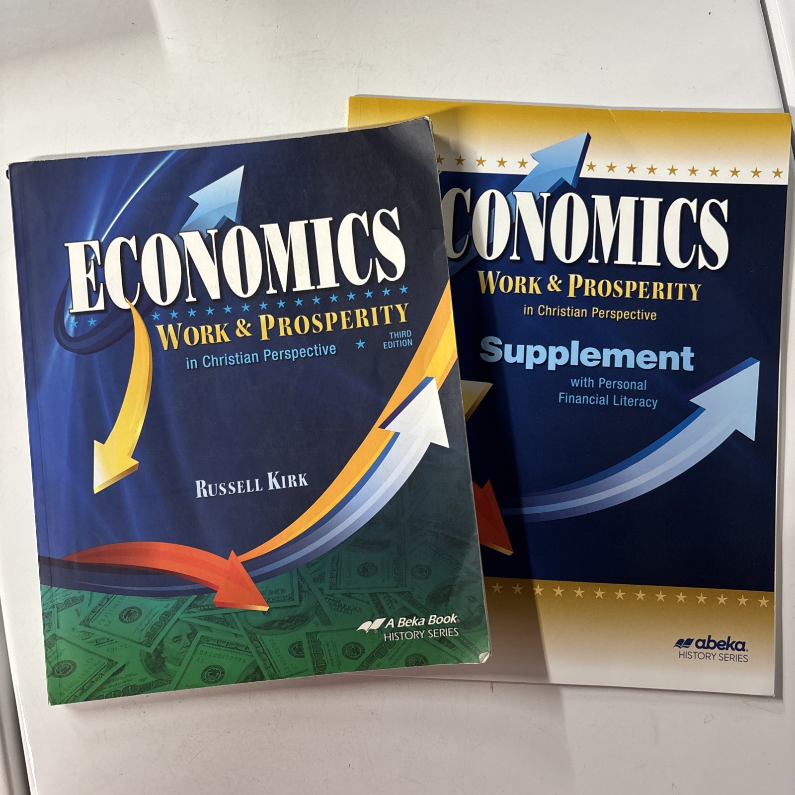 Abeka Economics Work & Prosperity, 3rd Edition and Supplement (2 books)