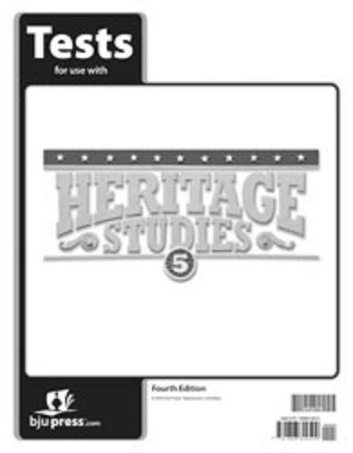 BJU Press – Heritage Studies 5 Tests (4th edition) 500389