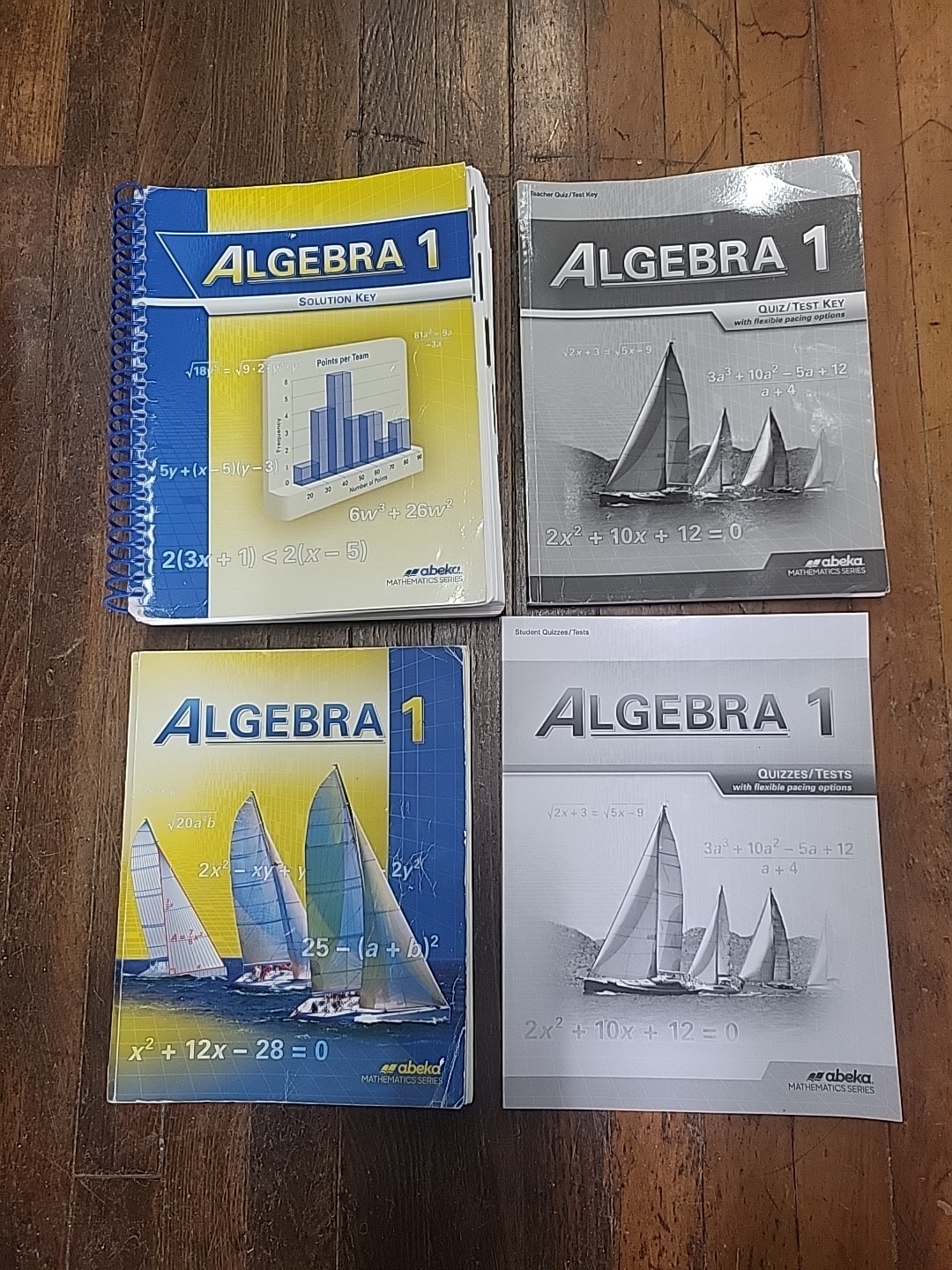 Abeka 9th Grade, Algebra 1 Textbook, Teacher Edition, Solution & Quiz Key