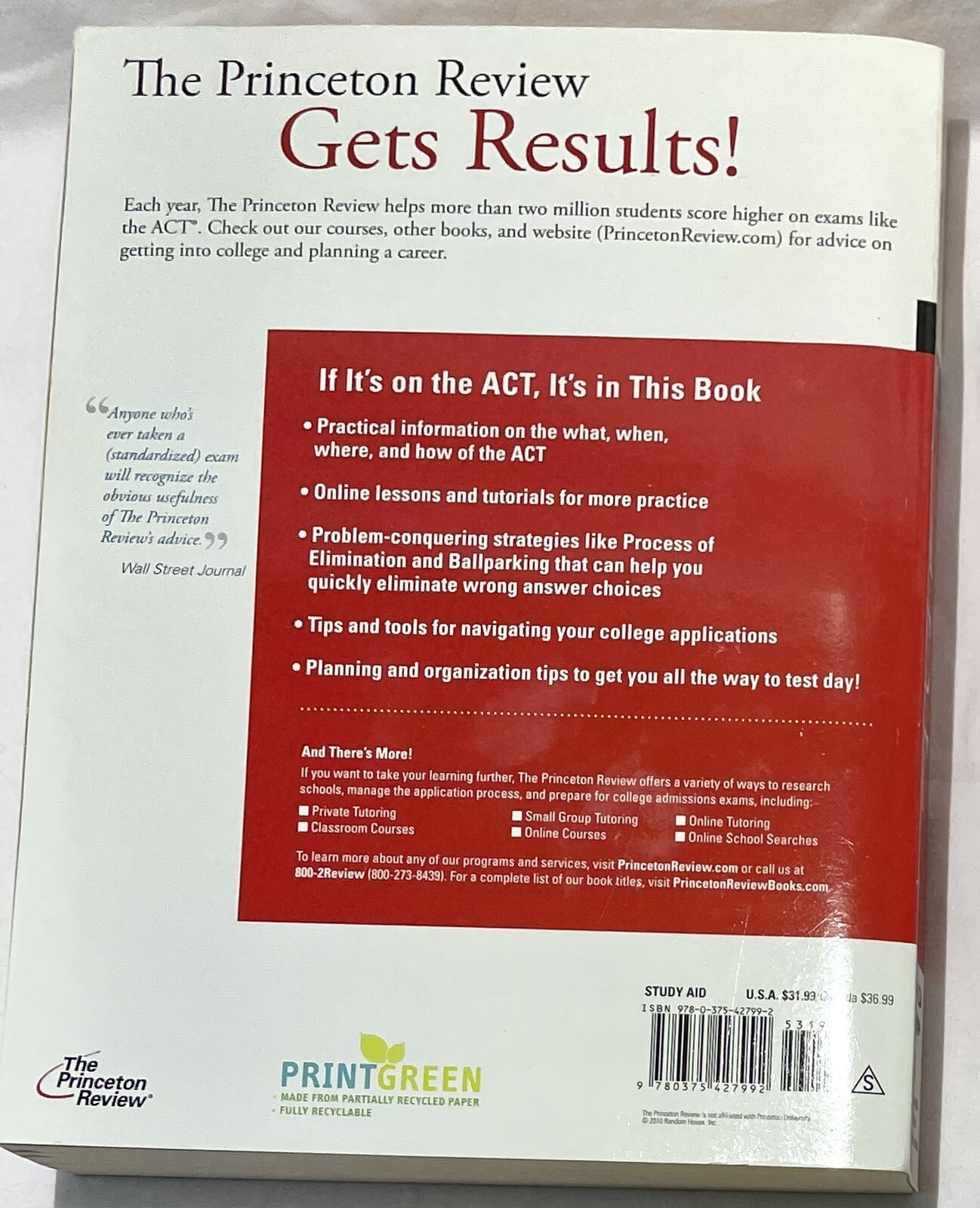 ACT College Test Preparation Cracking the Act 2011 by Princeton Review Staff NEW