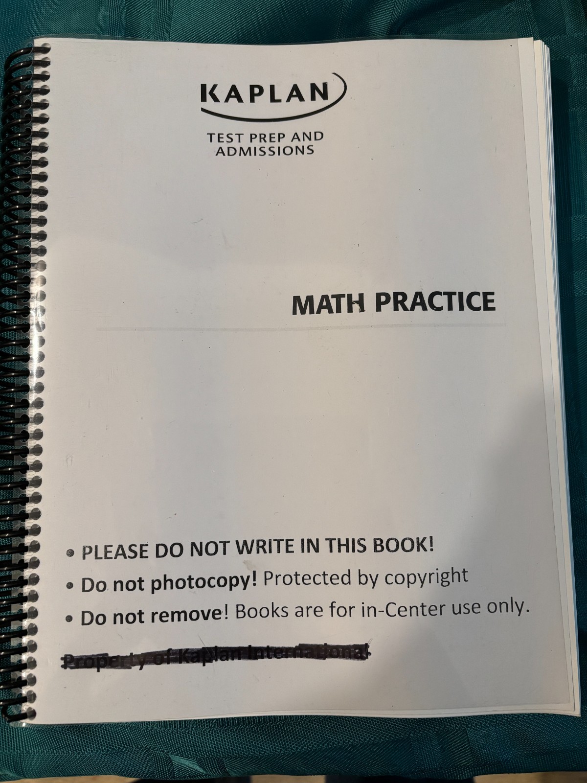 Unique Remedial GMAT Math Review, Math Practice workbook GMAT or GRE, Kaplan2010