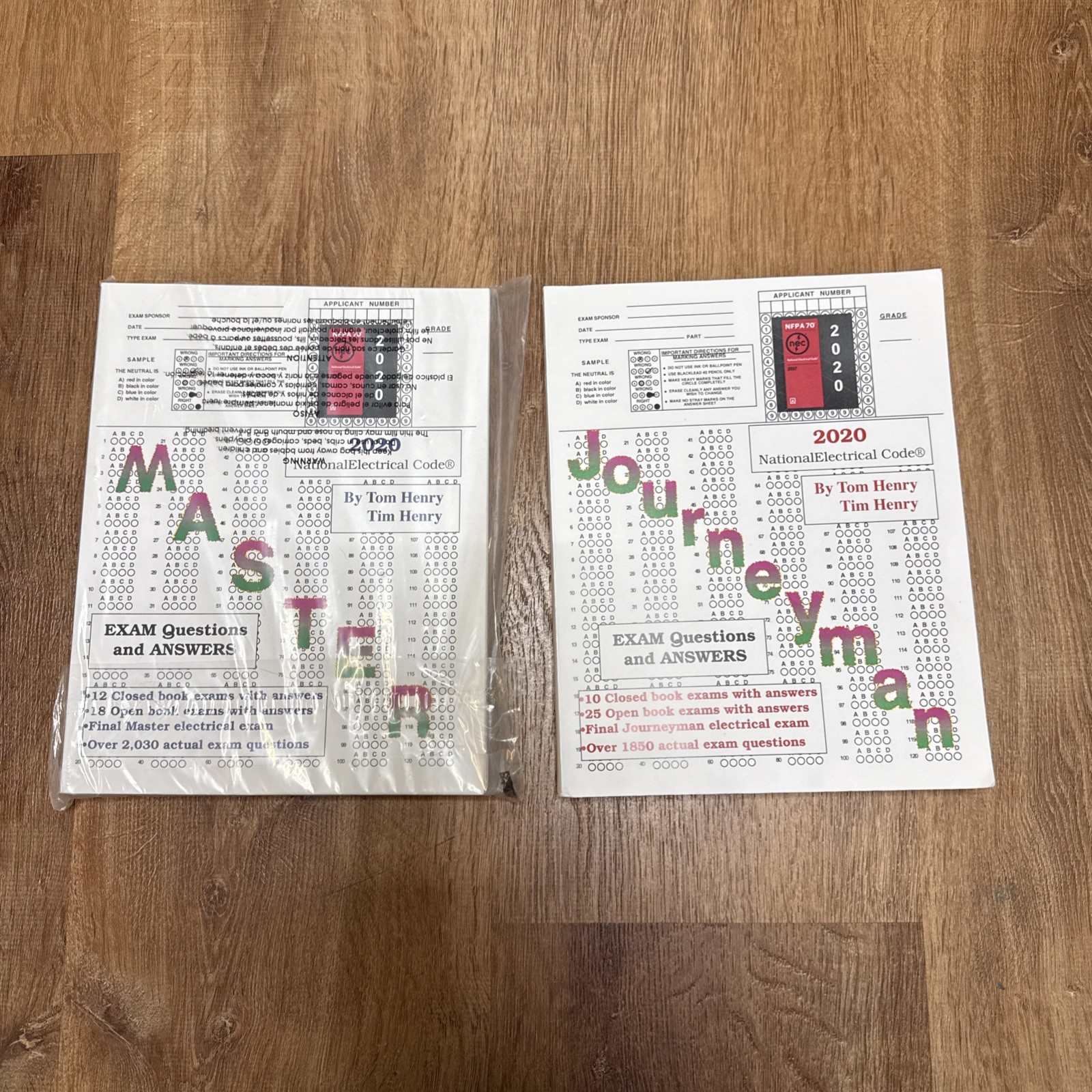 Tim, Henry Tom Henry Journeyman Master Electrician NEC 2020 Exam Books