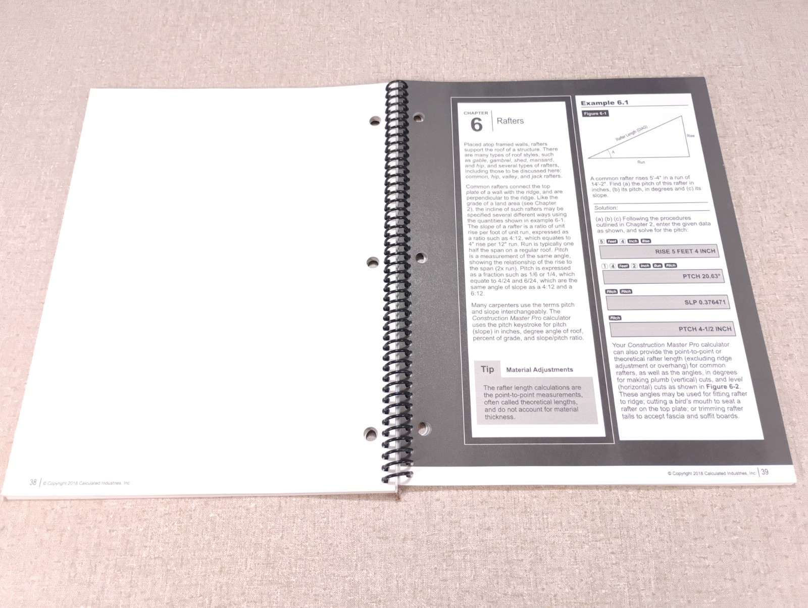 Calculated Industries 2140 Construction Master Pro Workbook and Study Guide