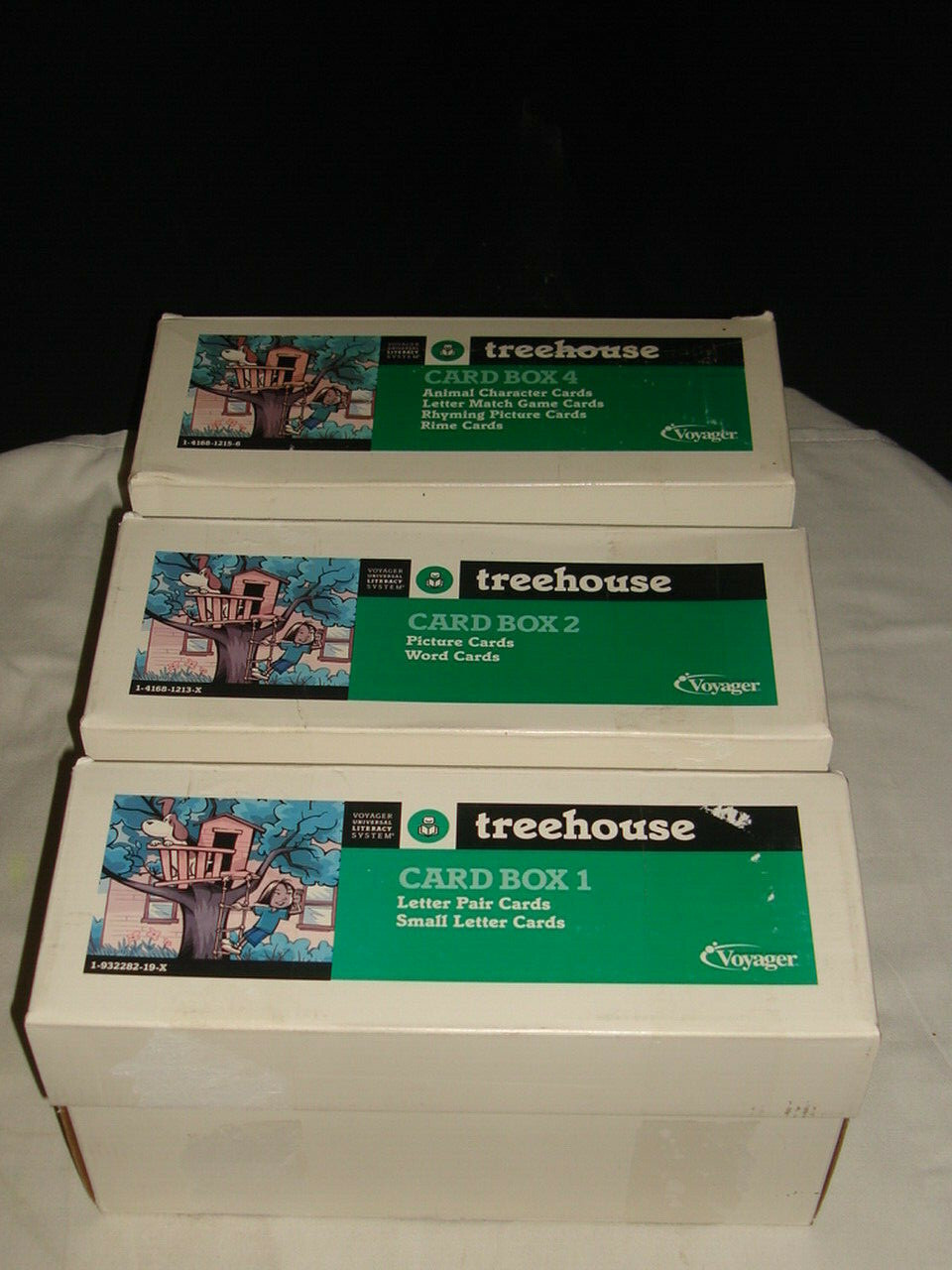 Voyager treehouse Universal Literacy System Card Box #1, 2, & 4 New.