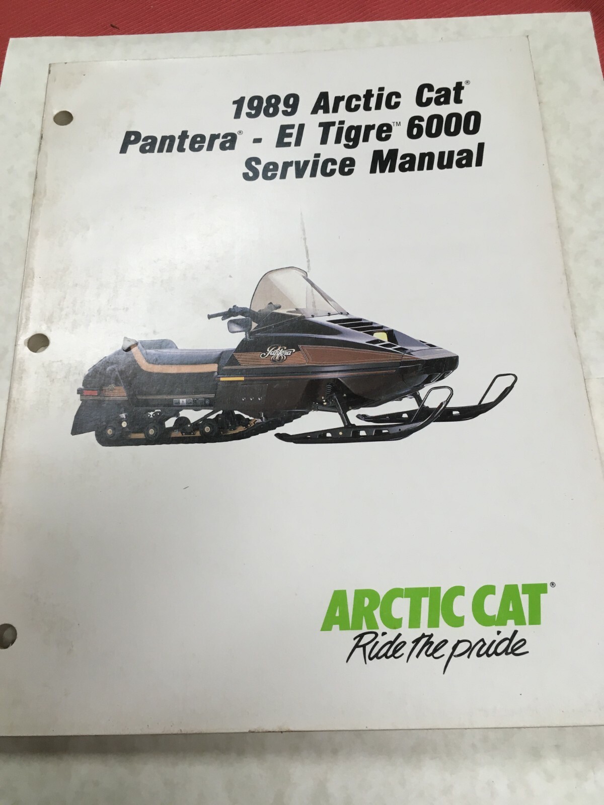 1989 Pantera El Tigre 6000 Shop Service Manual Arctic Cat Snowmobile 2254-497