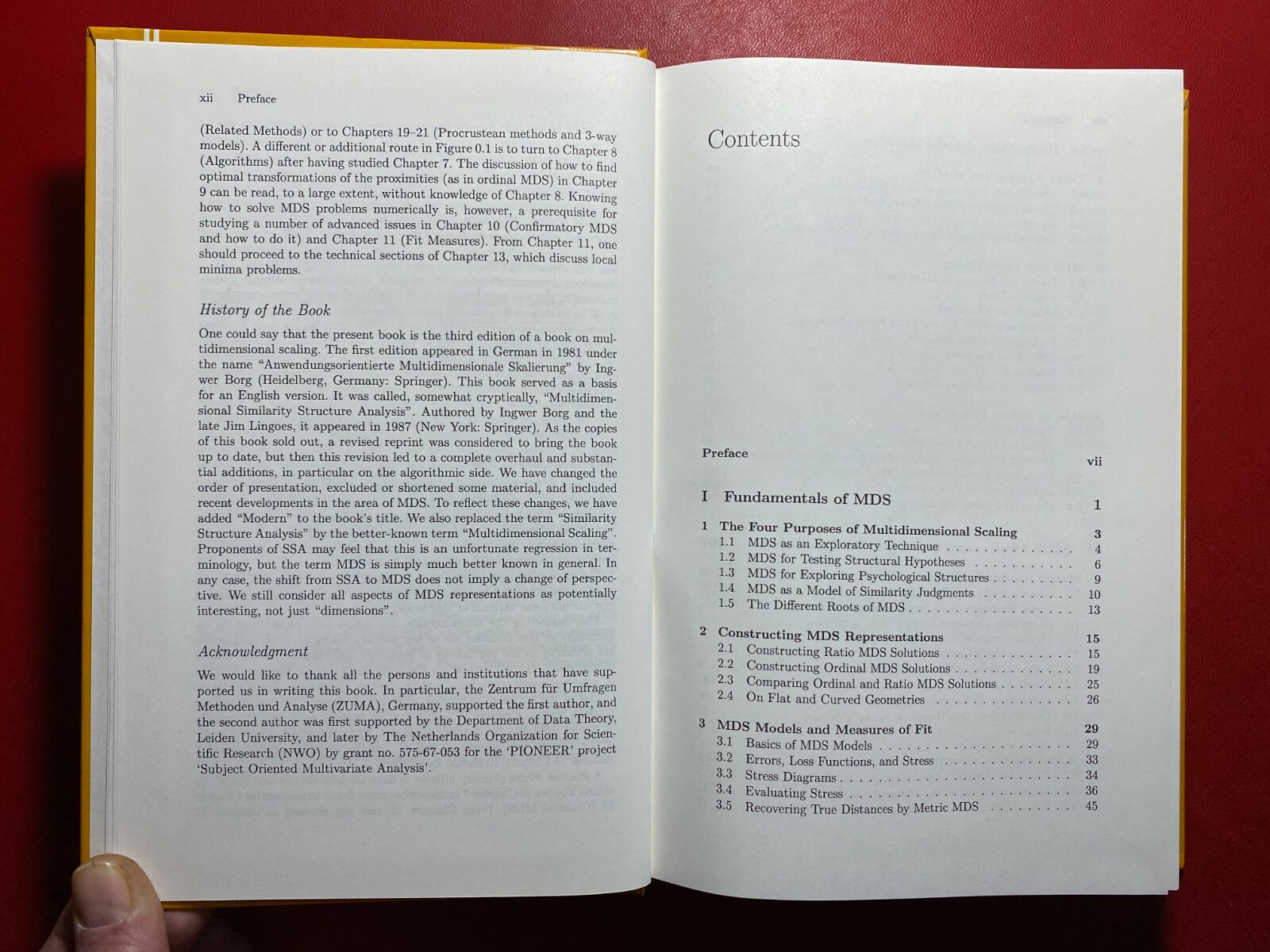 BORG GROENEN – MODERN MULTIDIMENSIONAL SCALING MDS Ed.Springer (1997) Statistica