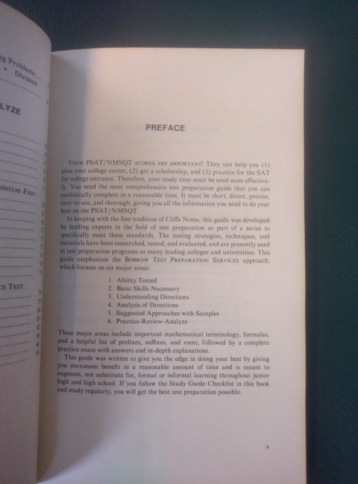 Vintage 1982 CliffsNotes PSAT NMSQT Preparation Guide Book Retro Prop Decor