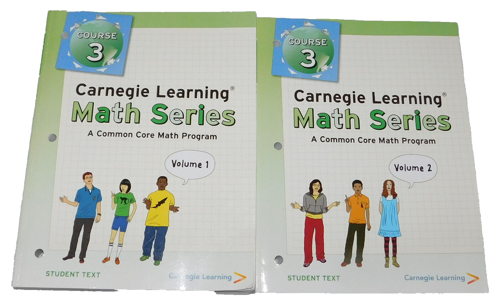 Carnegie Math Learning Course 3 Volume 1 2 Common Core Program Student Textbooks