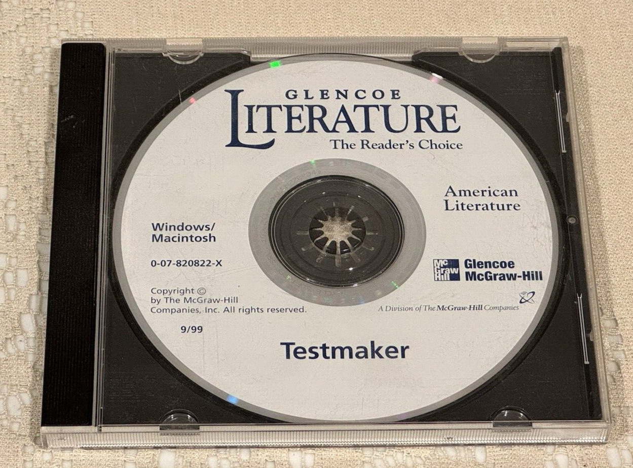 McGraw-Hill Glencoe Literature: American Literature: Testmaker CD-ROM 9/99