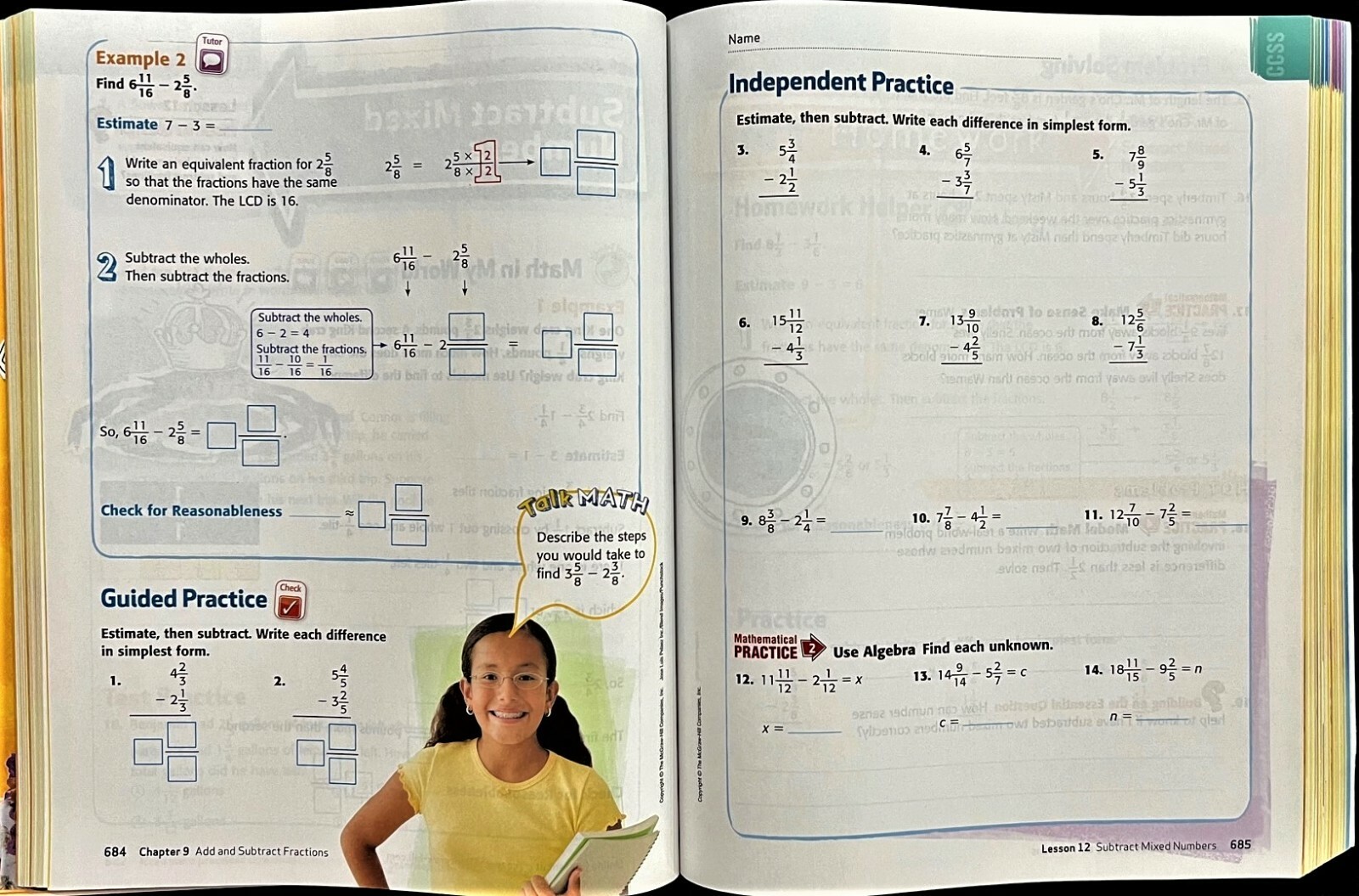 5th – MY MATH – STUDENT EDITION WORKBOOK (Vol. 2) (2013, McGraw Hill)