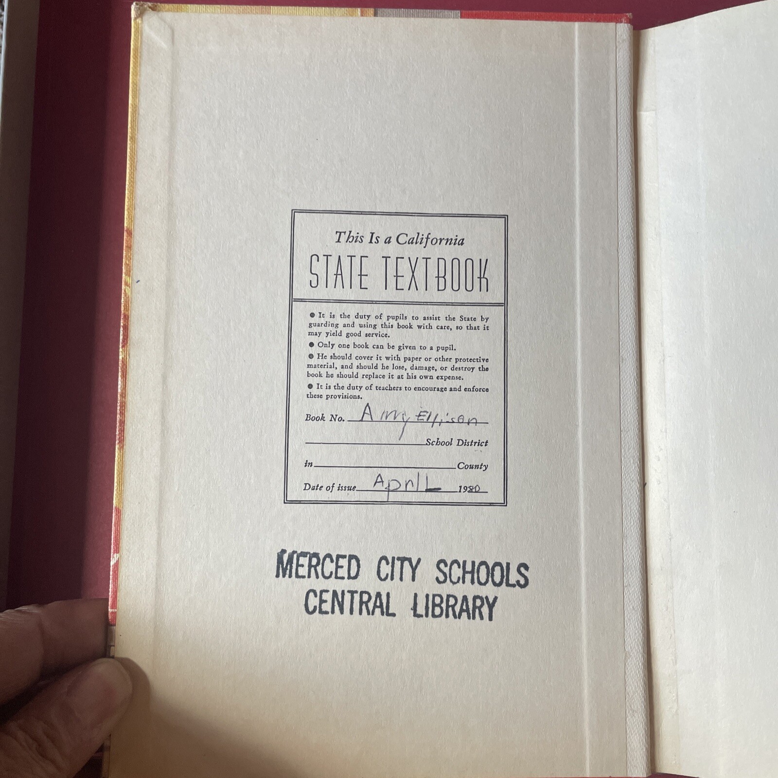My First Health Book, the Road to Health California Text Book HC 1959 Laidlaw