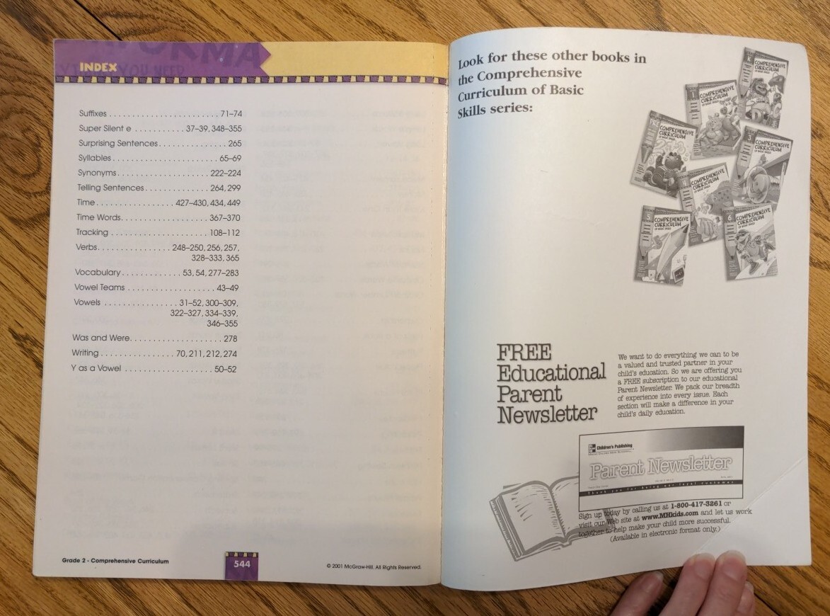 Comprehensive Curriculum of Basic Skills Grade 2 Answer Key McGraw-Hill MINT