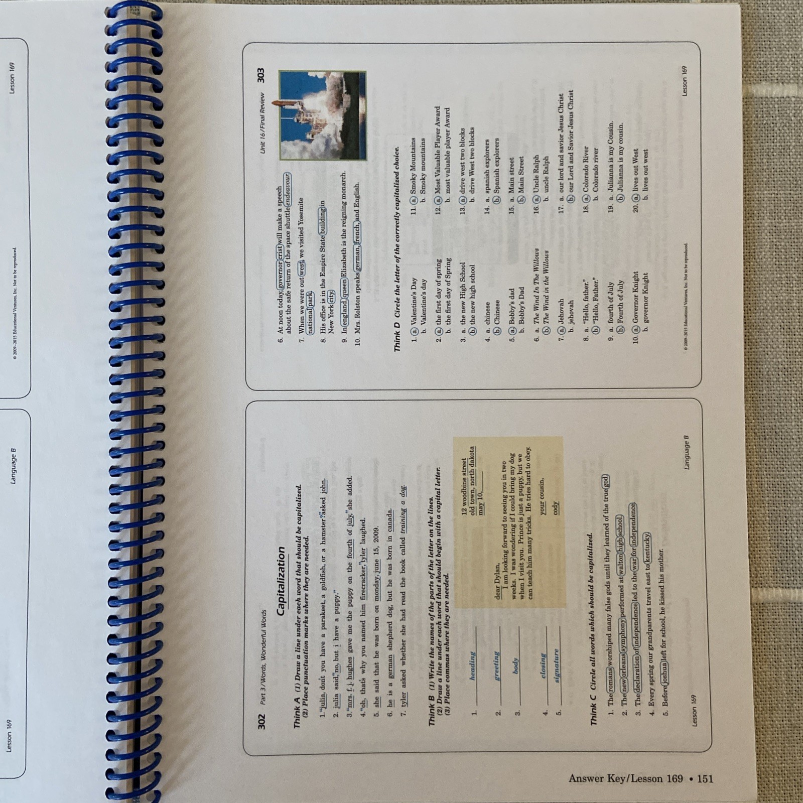 ABEKA 5th Gr LANGUAGE B TEACHER ANSWER KEY to Work-text worktext grammar writing