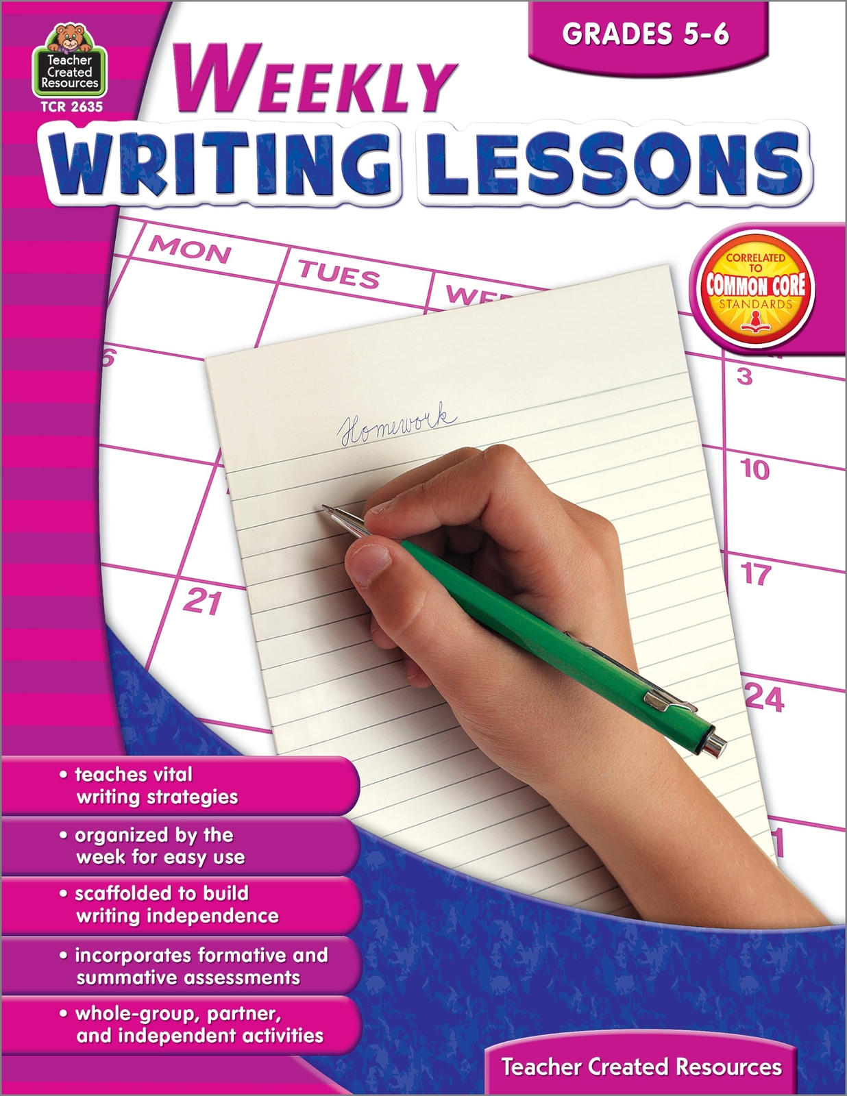 Weekly Writing Lessons Grades 5-6: Grades 5-6 – Teacher Created Resources St…