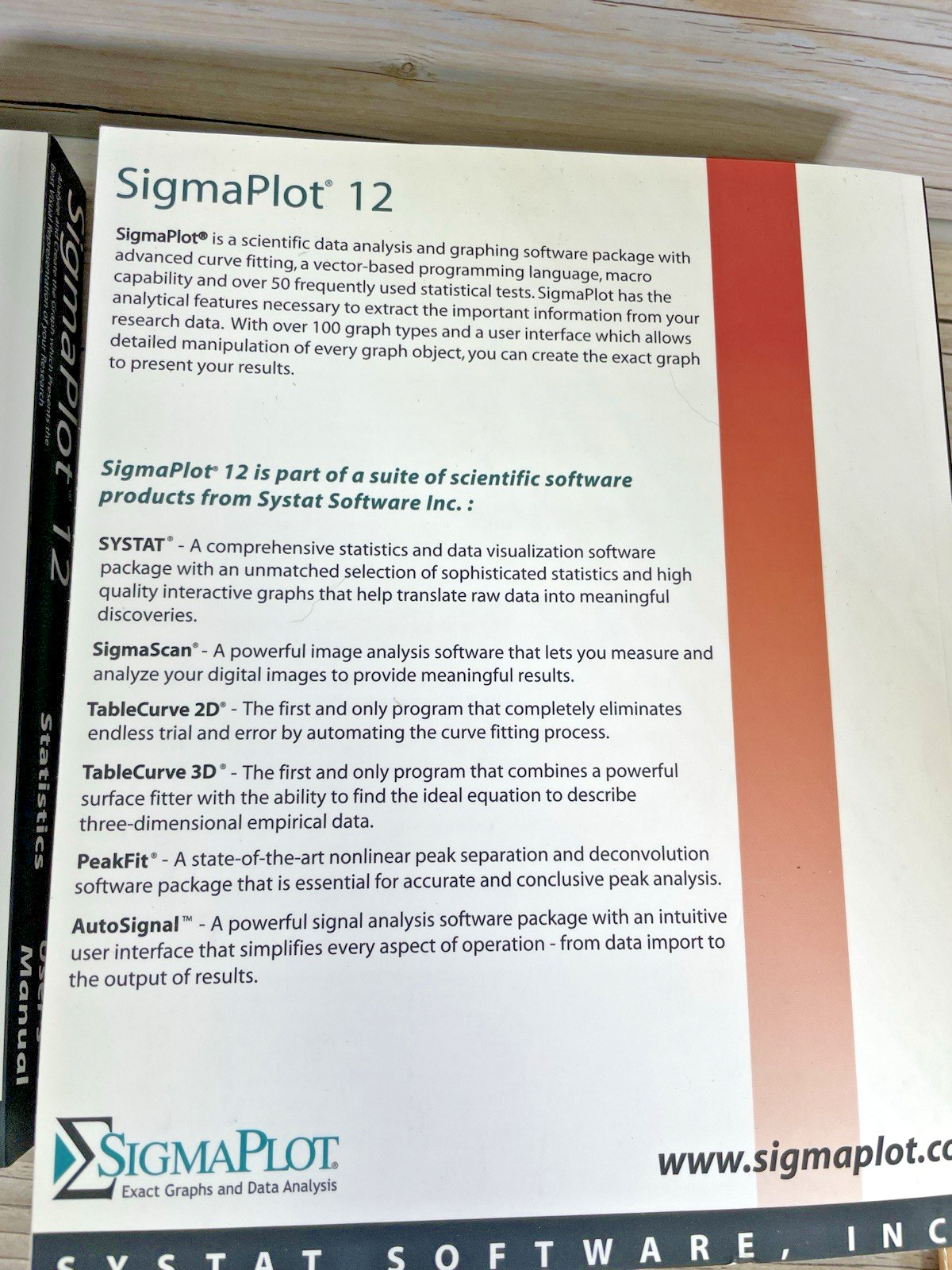 Sigmaplot 12 User’s Guide Part 1 & 2 Systat Exact Graphs and Data Analysis 2010