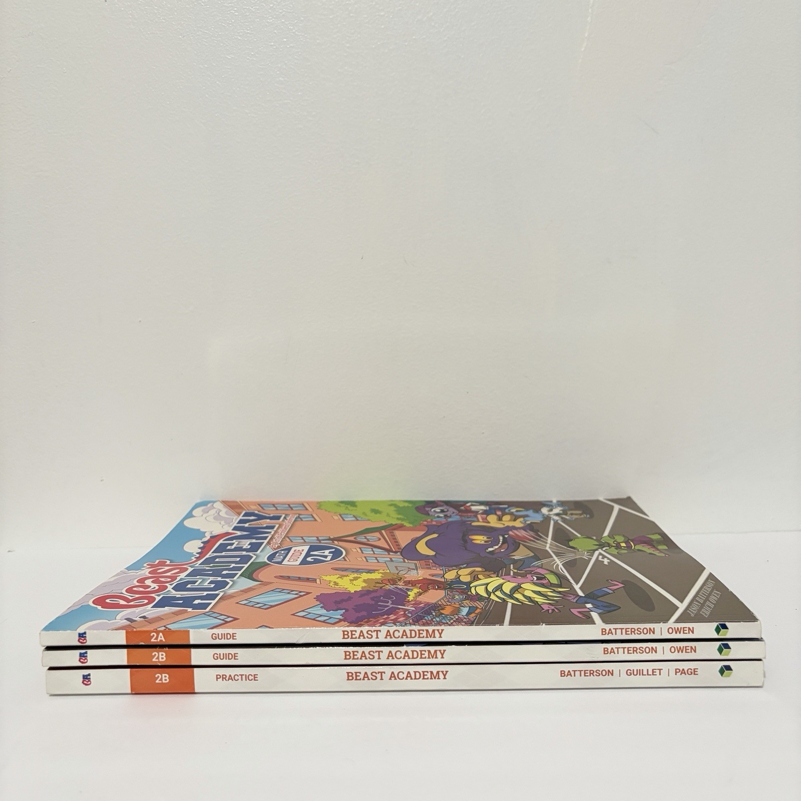 Beast Academy Math Level 2: 2A 2B Guide and 2B Practice (Lot of 3 Books)