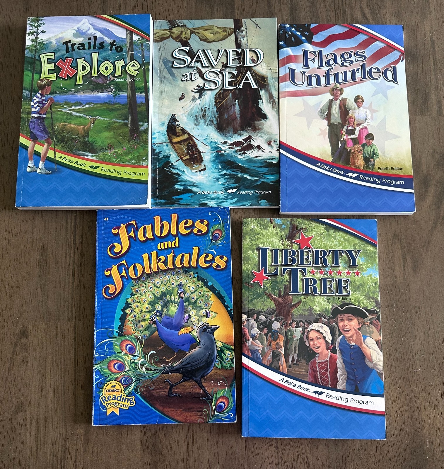 Abeka Grade 4 Reading Program Books – Set of 5 – Homeschool