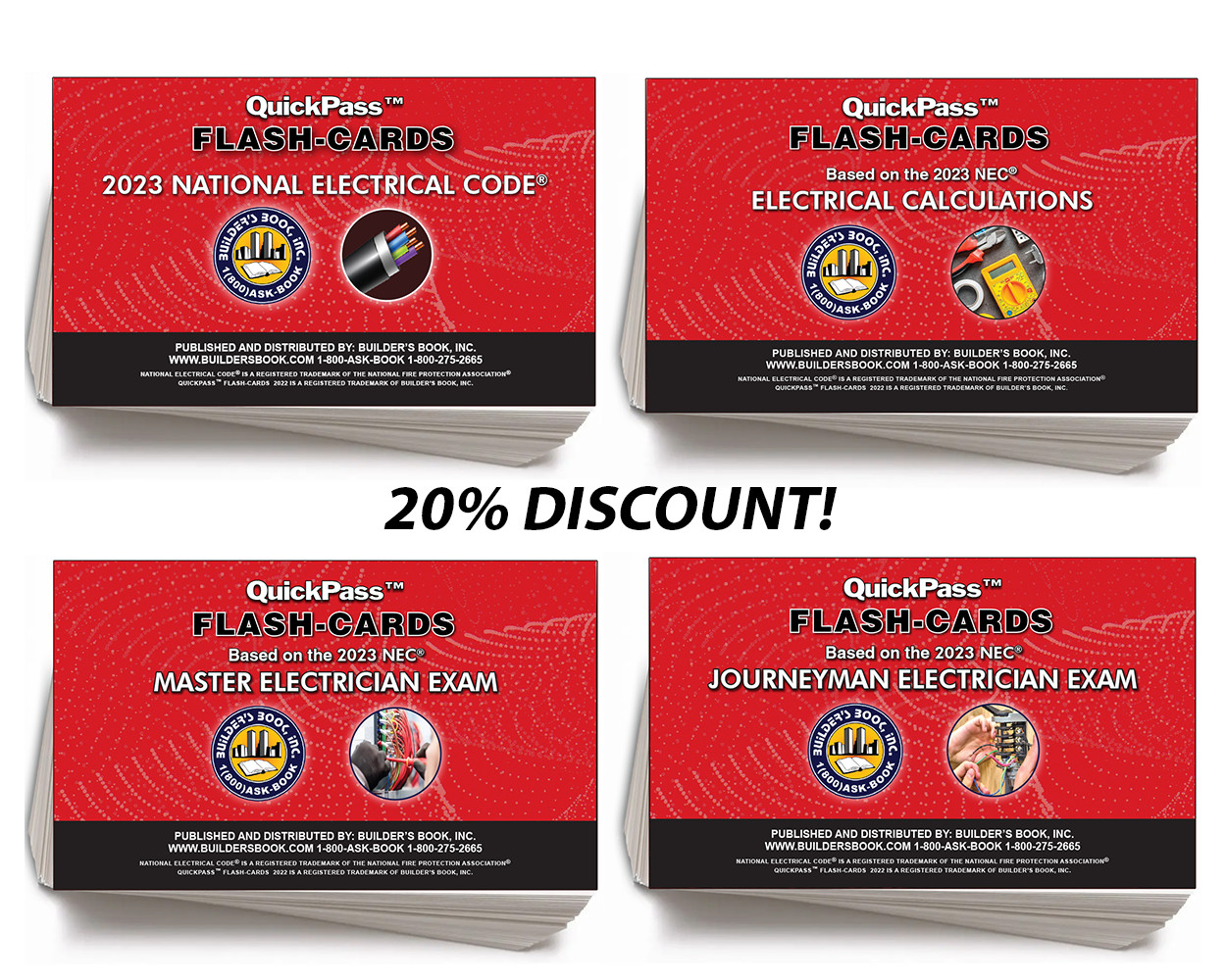 National Electrical Code 2023 4 QuickPass Flash-Card COMBO