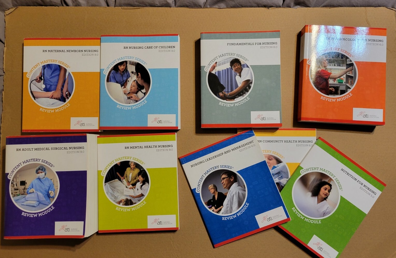 ATI Content Mastery Series Review Modules ASST Editions 5.0-9.0 (9 books) 2013