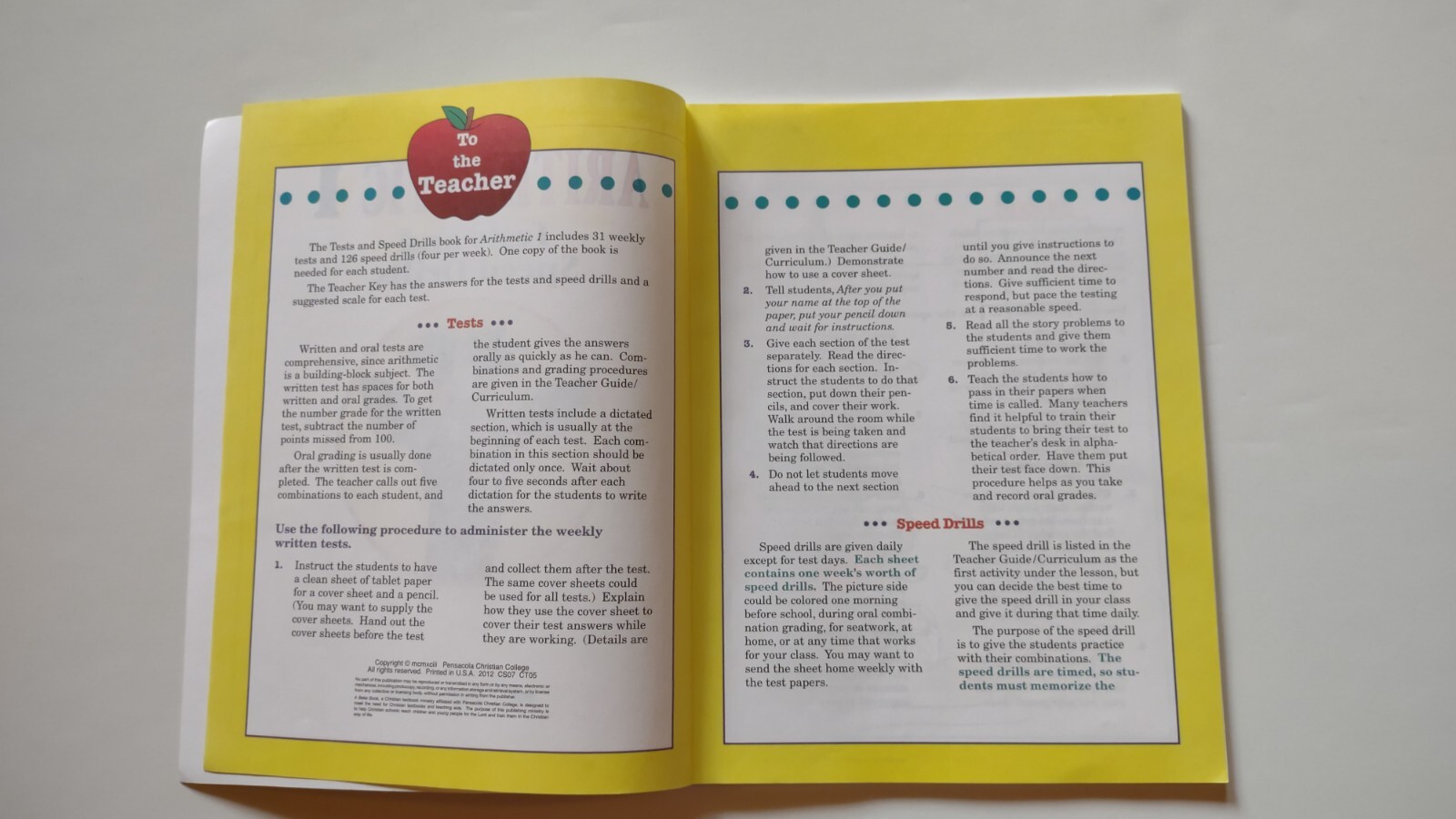 Abeka Arithmetic 1 Curriculum/Lesson Plans, Tests and Speed Drills Key (+Bonus)