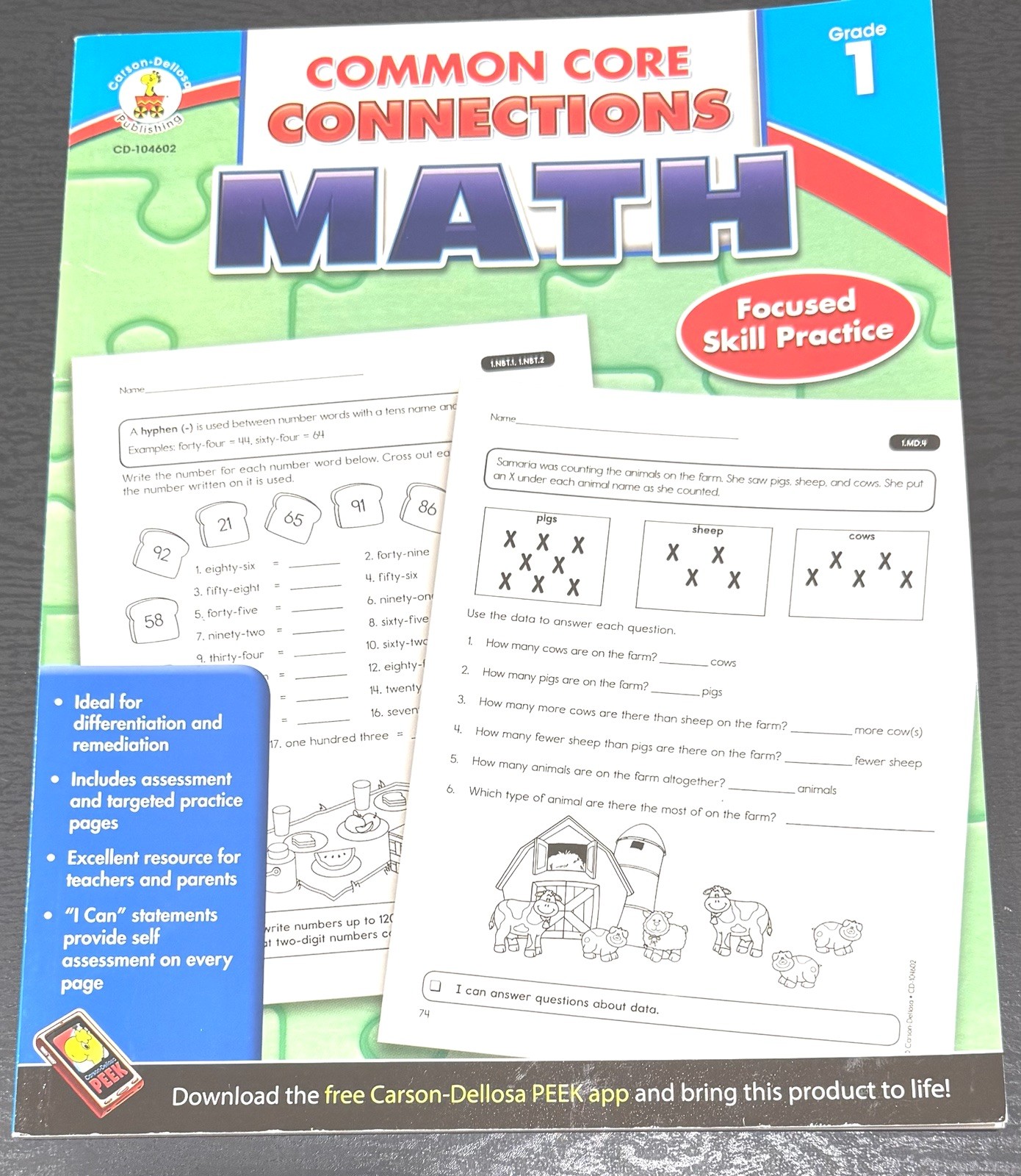 Common Core Connections Ser.: Math, Grade 1 by Carson-Dellosa Publishing Staff