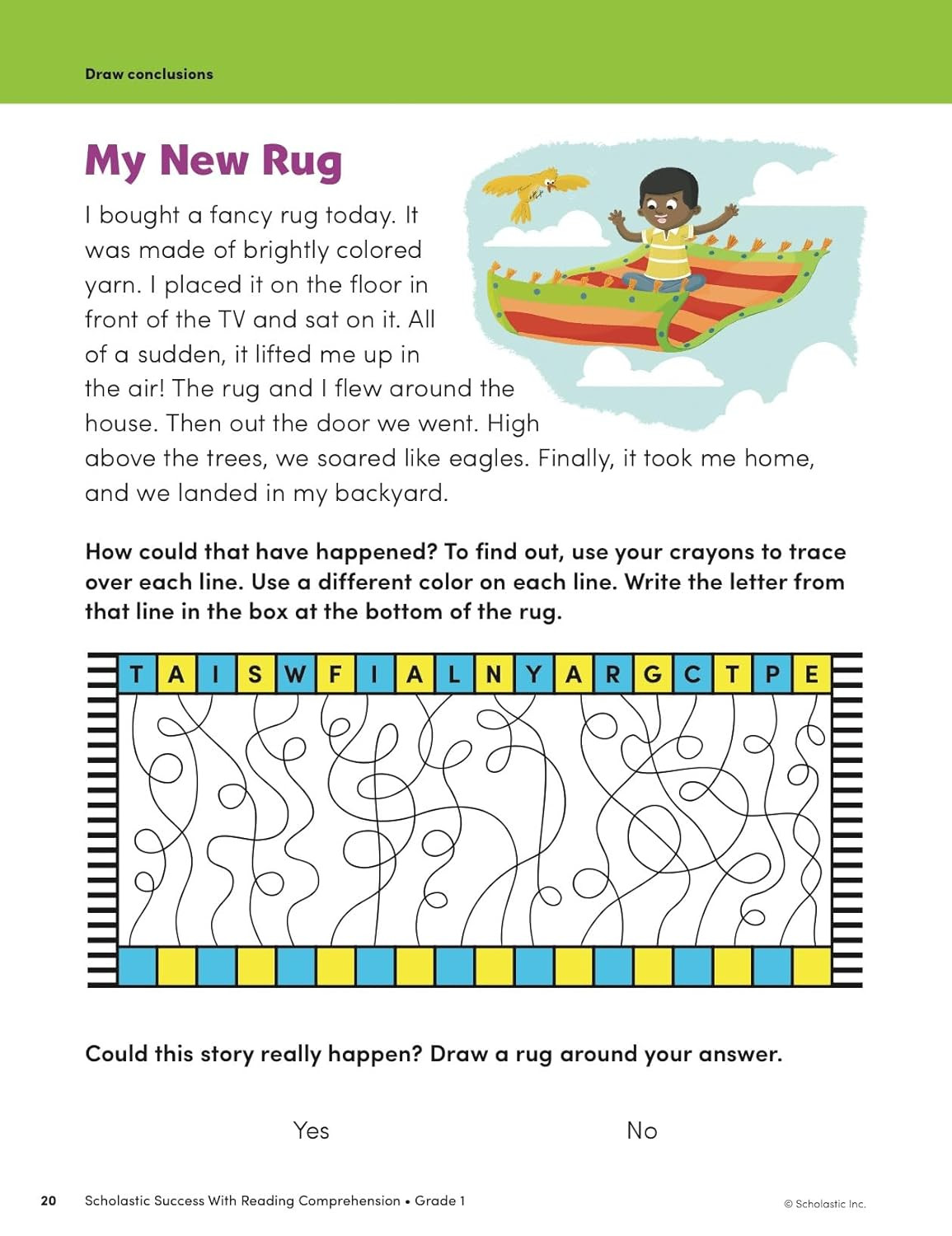 Scholastic Success with Reading Comprehension Grade 1 Workbook