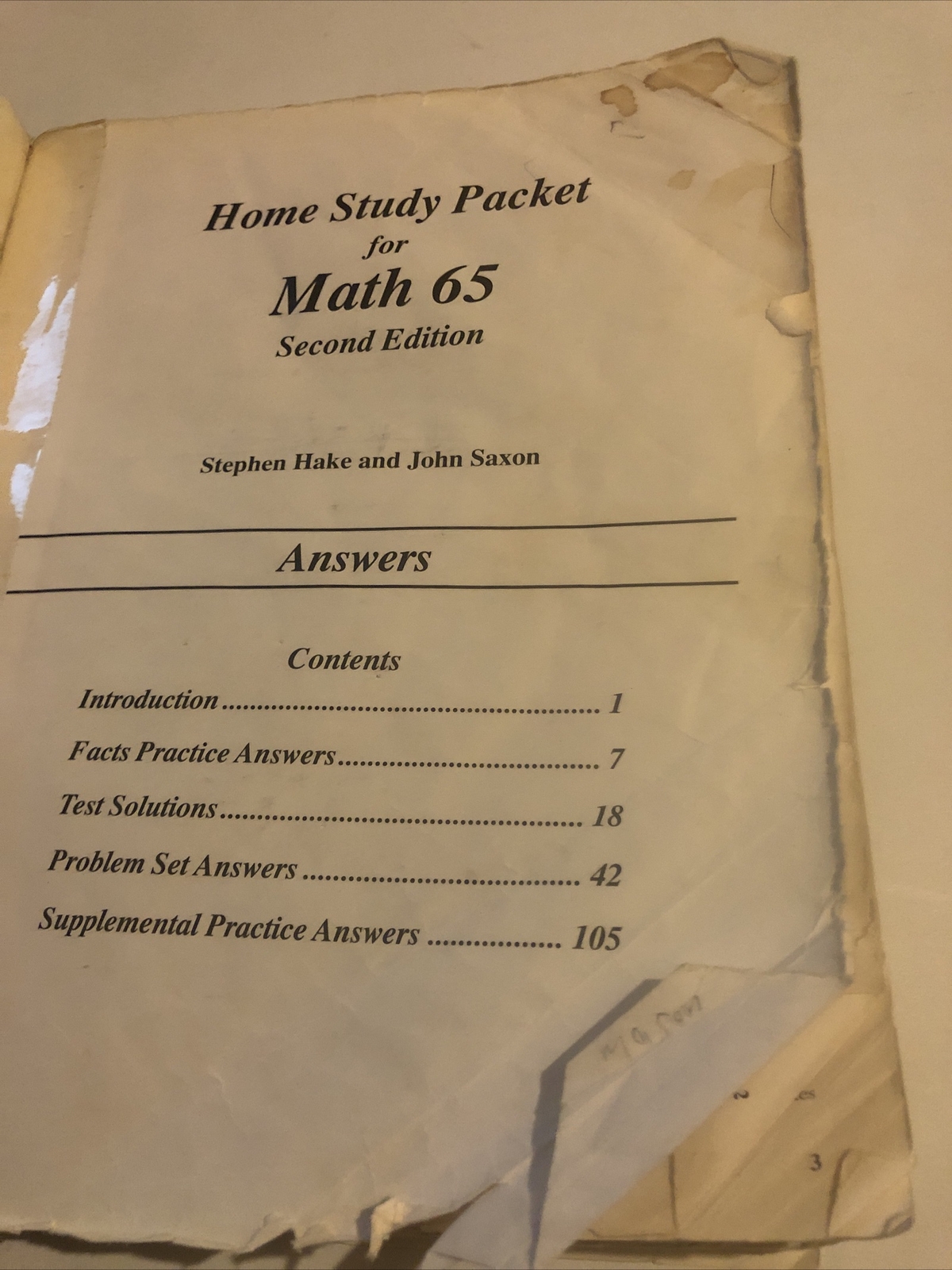 Saxon Math 65 Student Textbook Second Edition 2e Vintage set Lot Tests Solutions