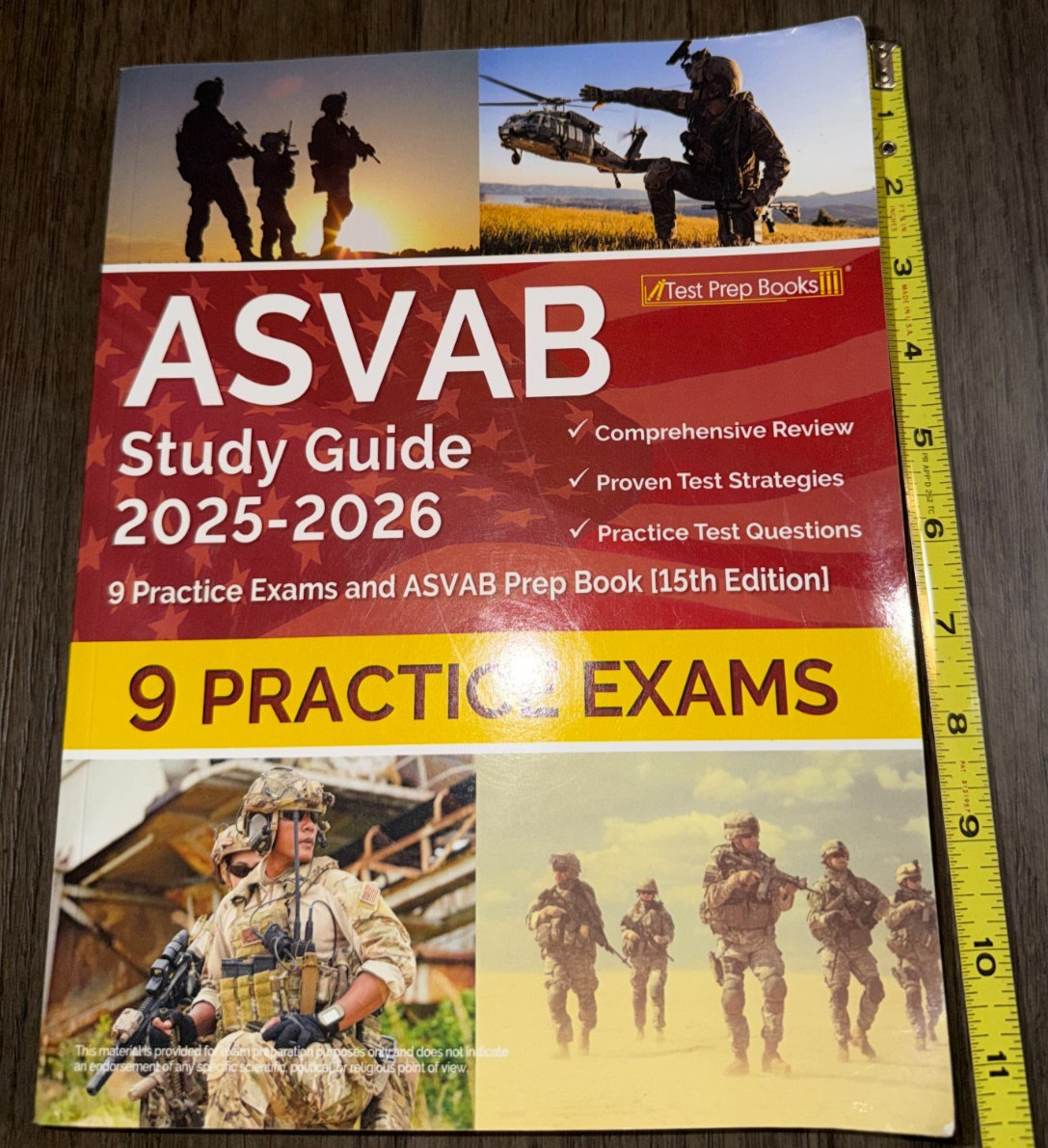 ASVAB Study Guide 2025-2026 Used Military Aptitude Test Prep Cover is Rough