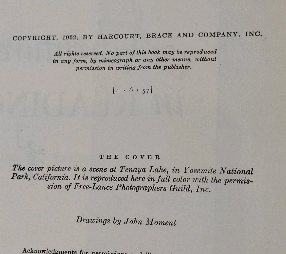 1952 Reader Adventures in Reading Textbook Mercury Edition Harcourt Brace & Co
