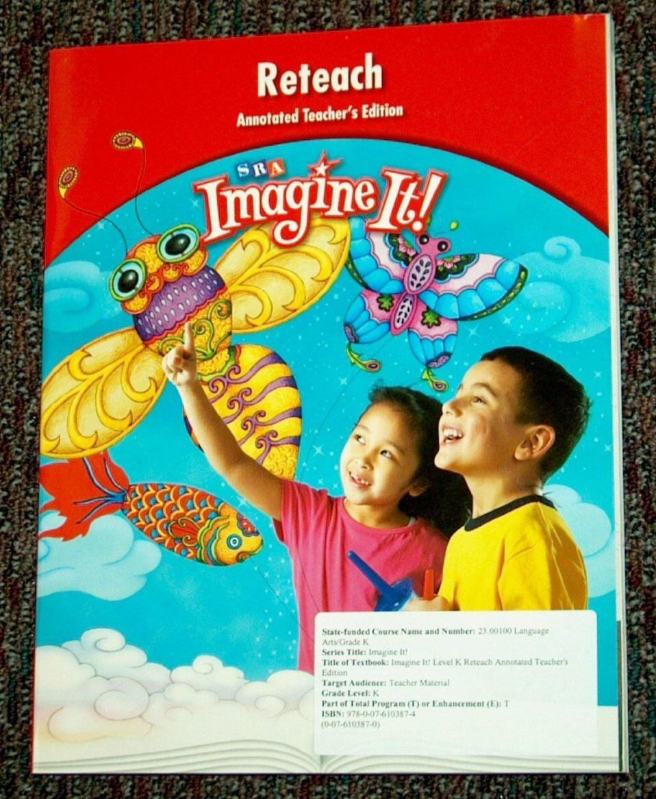 SRA Imagine It! RETEACH – Annotated Teacher’s Edition – Grade / Level K – NEW