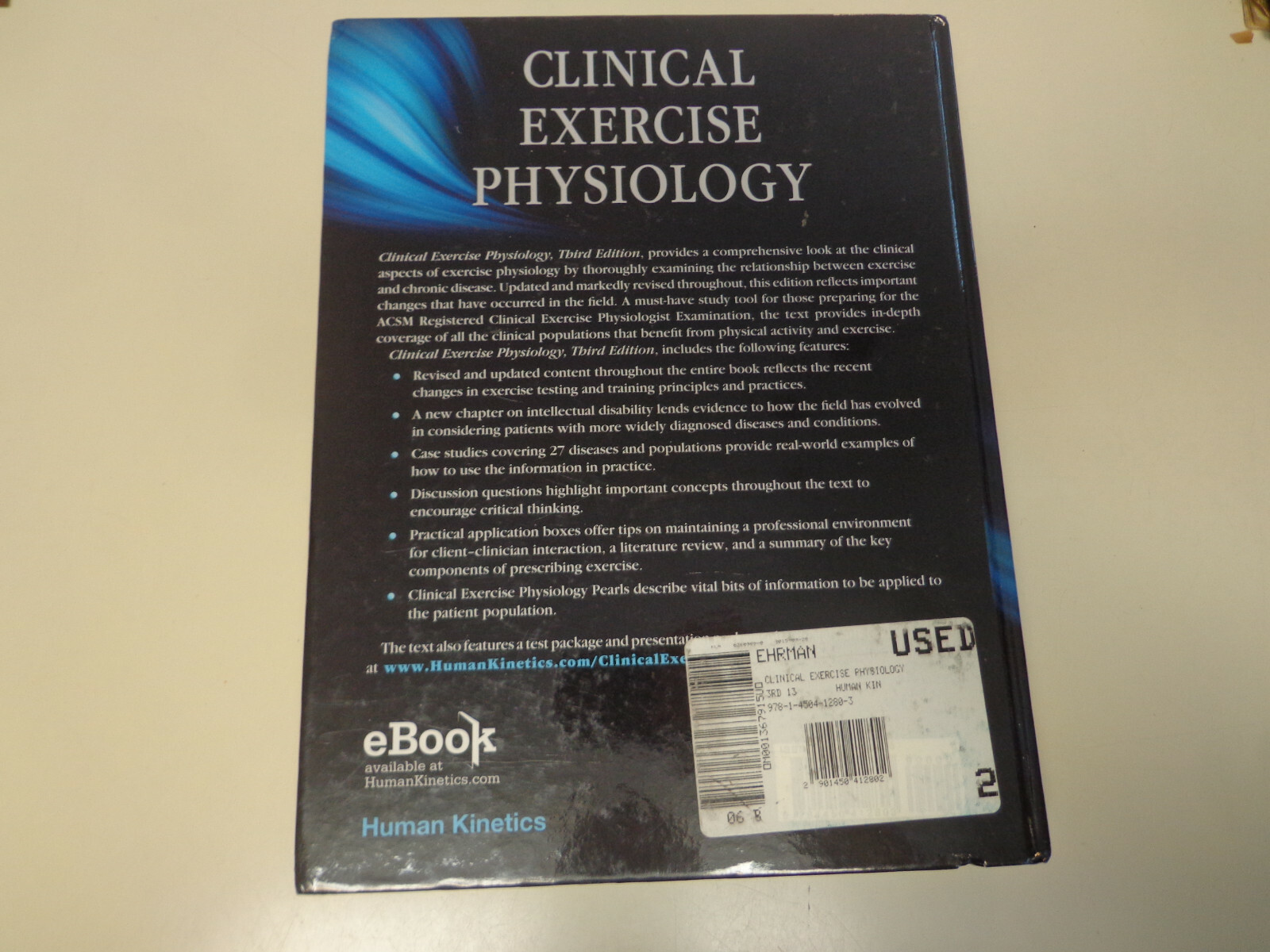 Clinical Exercise Physiology – 3rd Edition 9781450412803 2013 Textbook