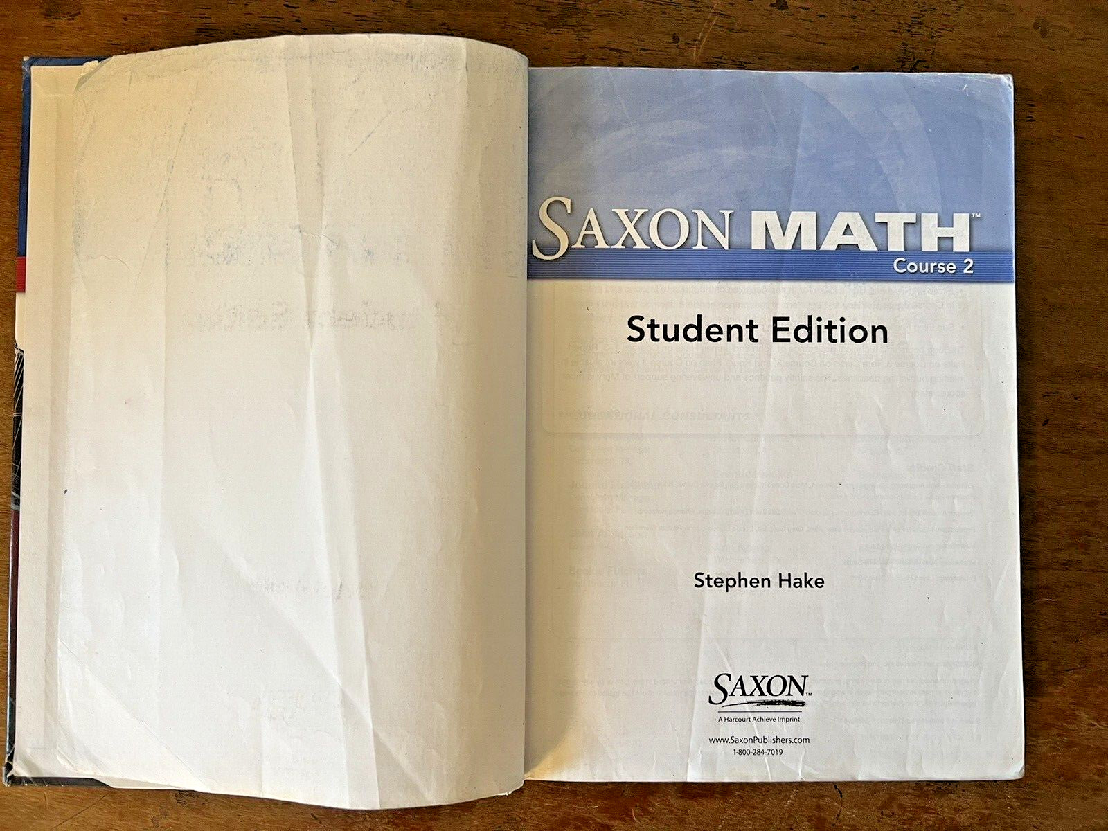 Saxon Math Course 2 2007 Hardcover Student Edition Homeschool By Hake Good Cond