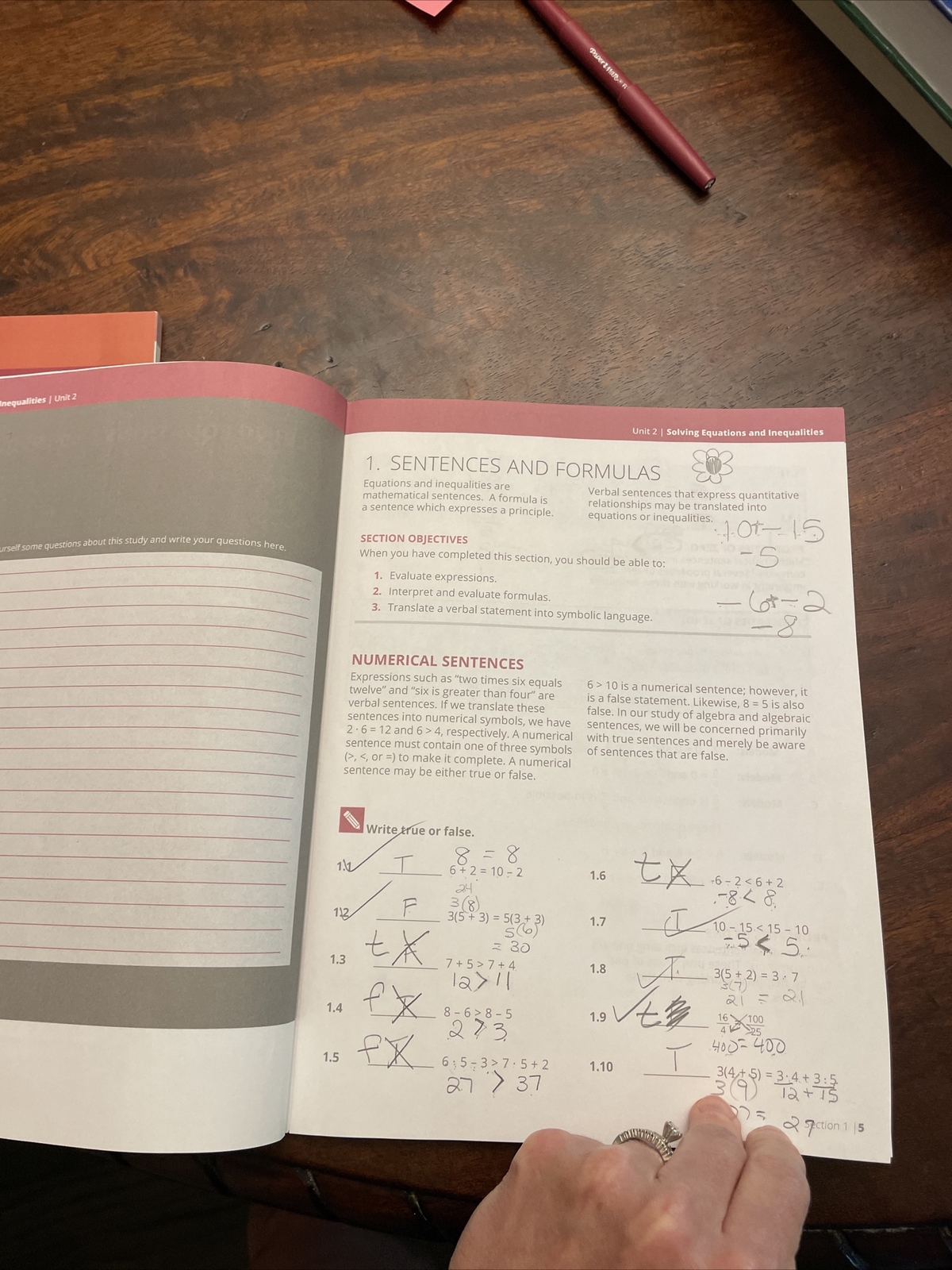 Life PAC Math Algebra 1 Unit 2 9th Grade