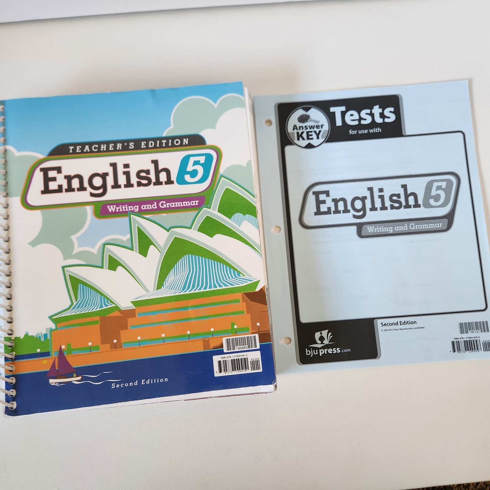 BJU Press English 5 Writing & Grammar Teacher’s Edition 2nd Ed + CD Test Key