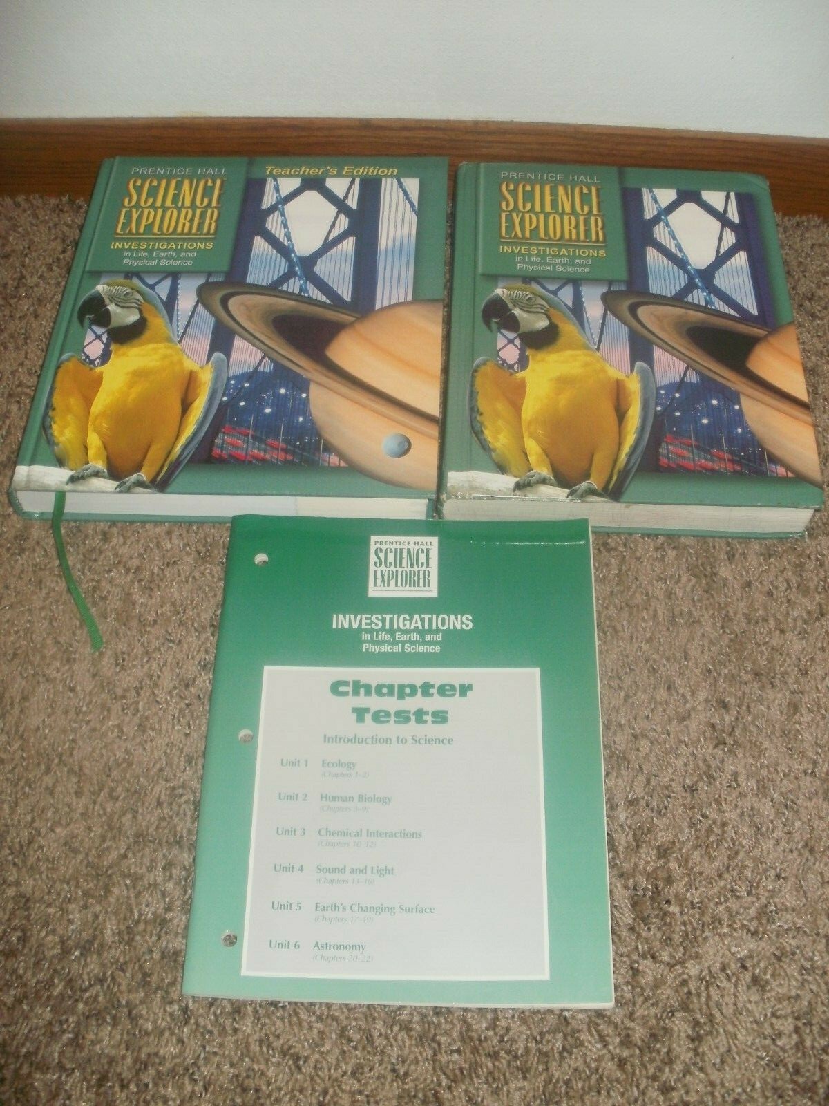 Prentice Hall Science Explorer DISCOVERIES Life Earth Physical Text Teacher Test