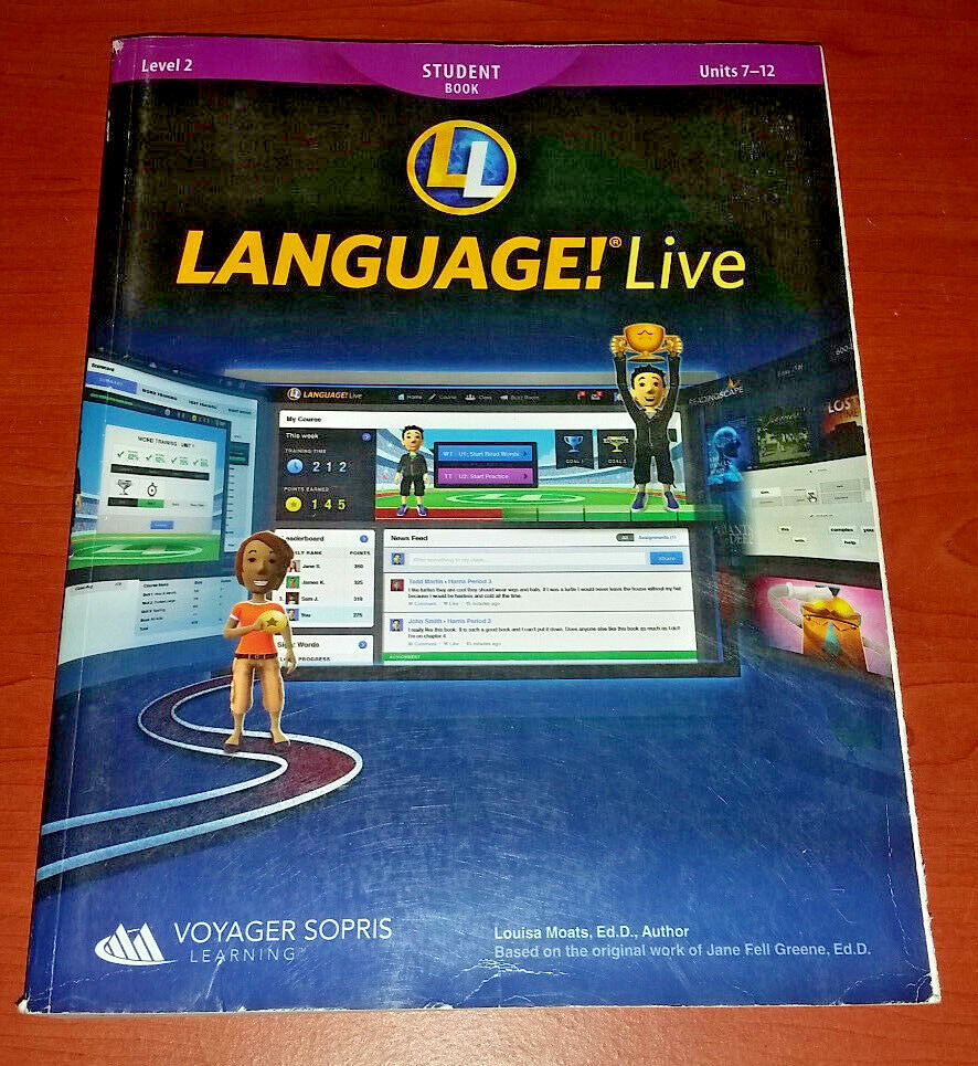 Learning Language Live! Level 2 Student Study Home Schooling Book Units 7-12