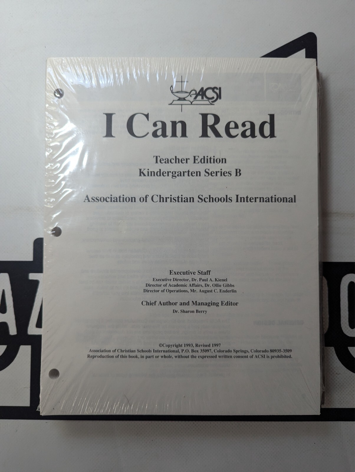 ACSI I Can Read Teacher Edition Kindergarten Series B – Brand new!