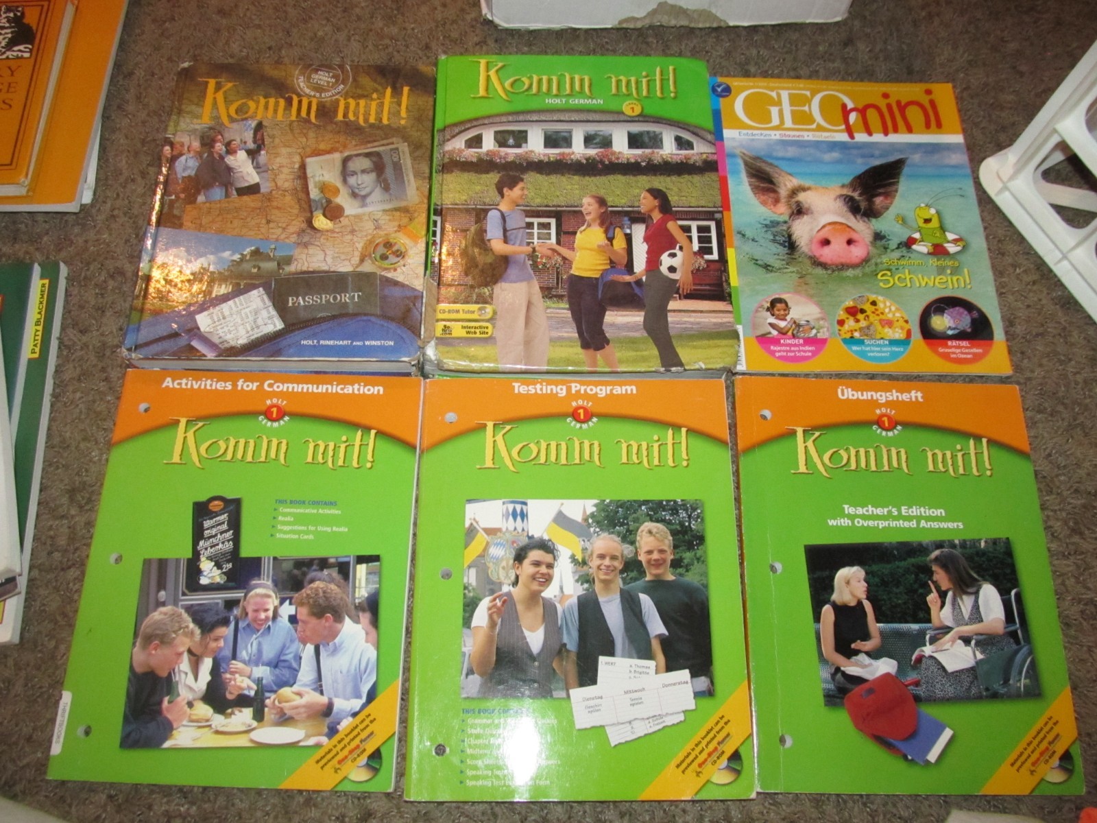 KOMM MIT! 1 German Textbook Teacher Edition Testing Program Activities HOLT Set